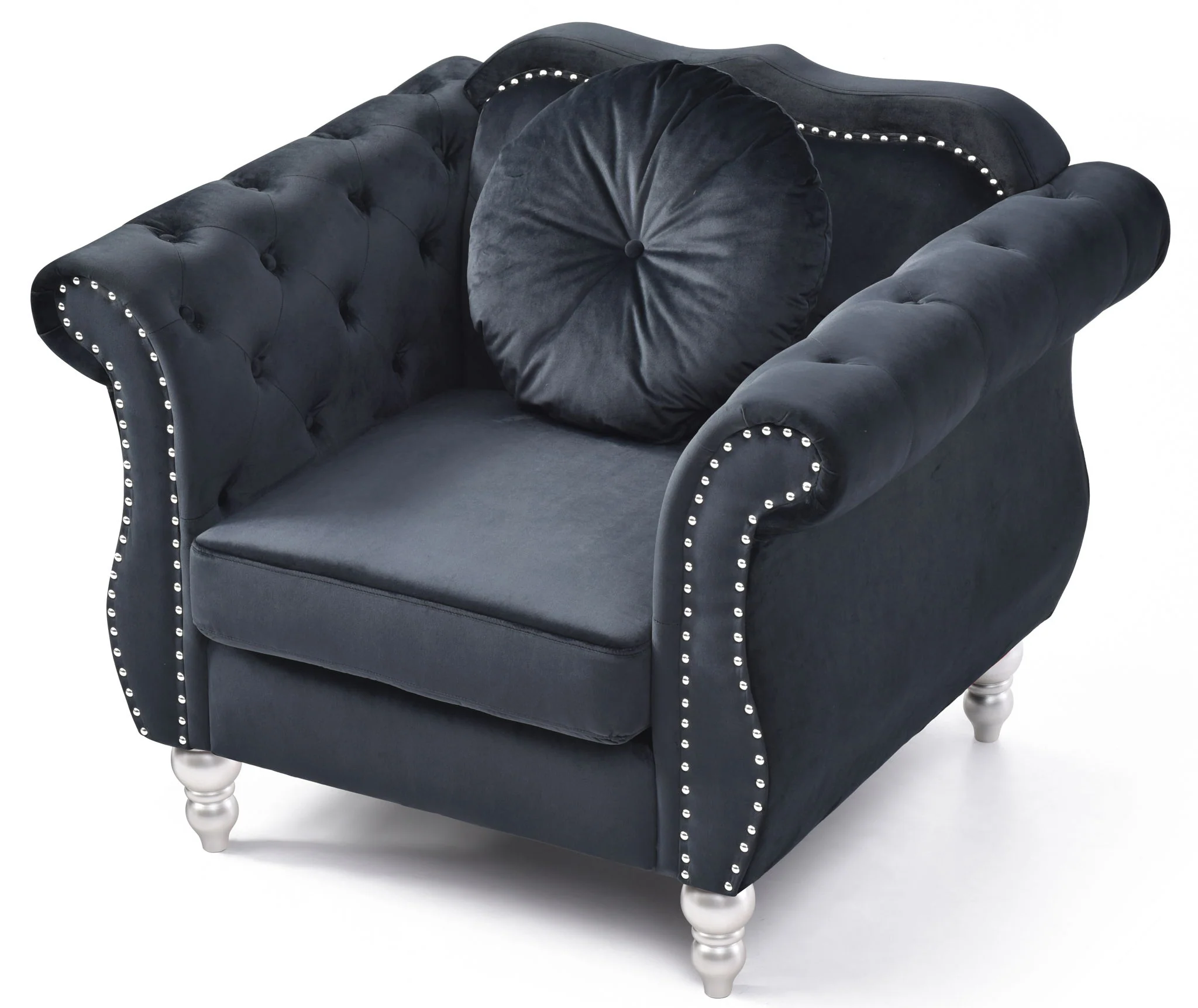 Chic Transitional Flared Arm Chair - Image 21