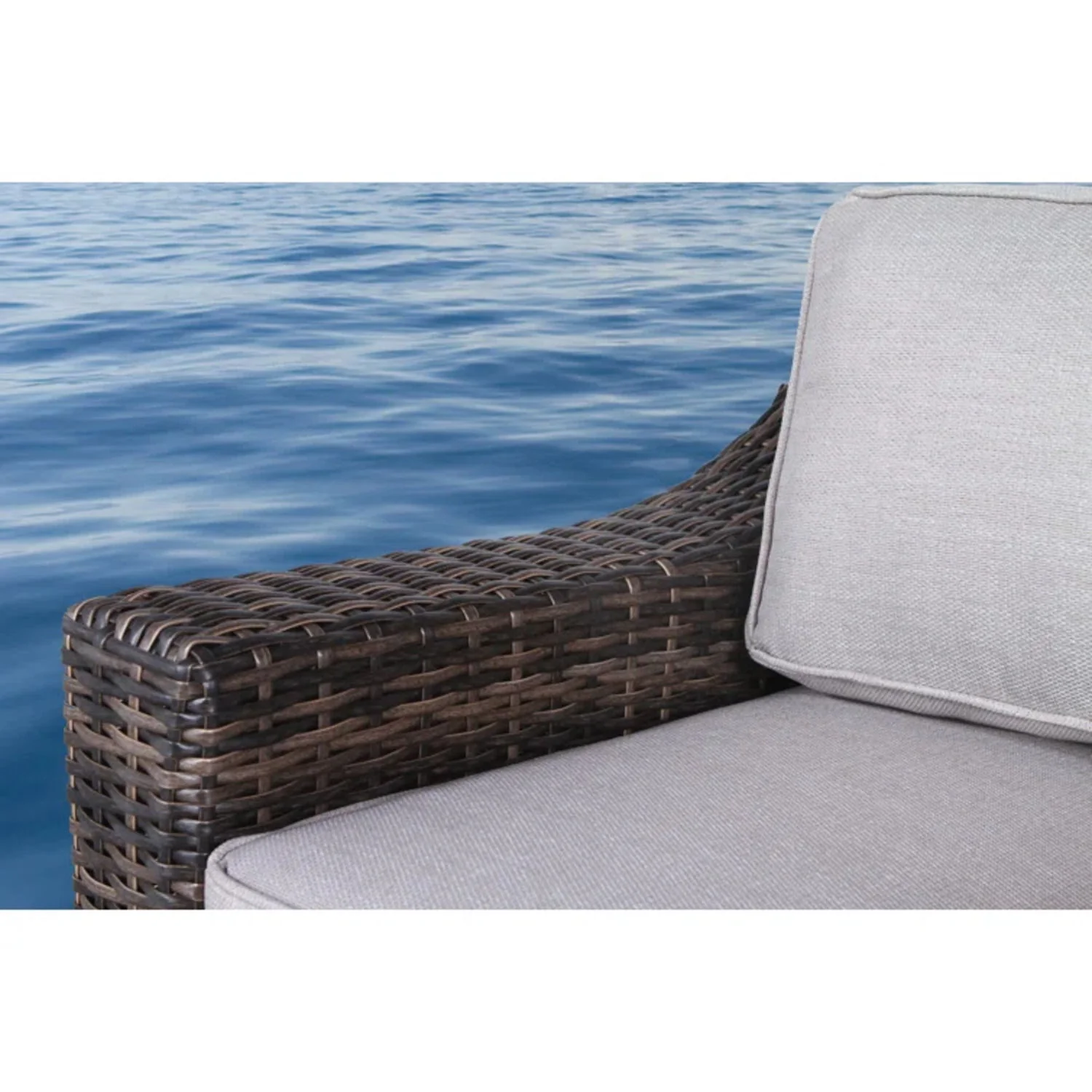Chic Wide Outdoor Loveseat With Cushions - Image 4