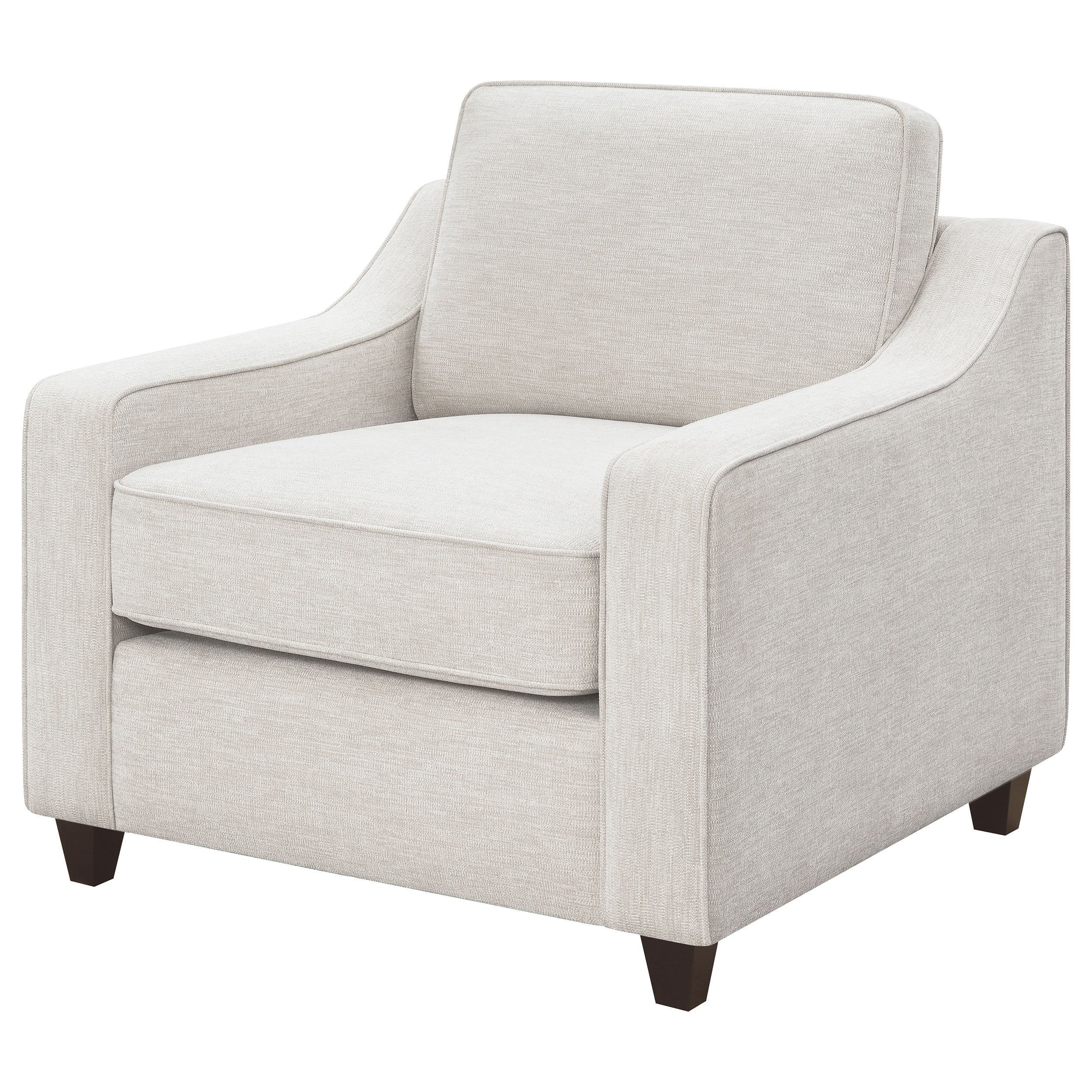 Christine Upholstered Sloped Arm Accent Chair Beige - Image 4