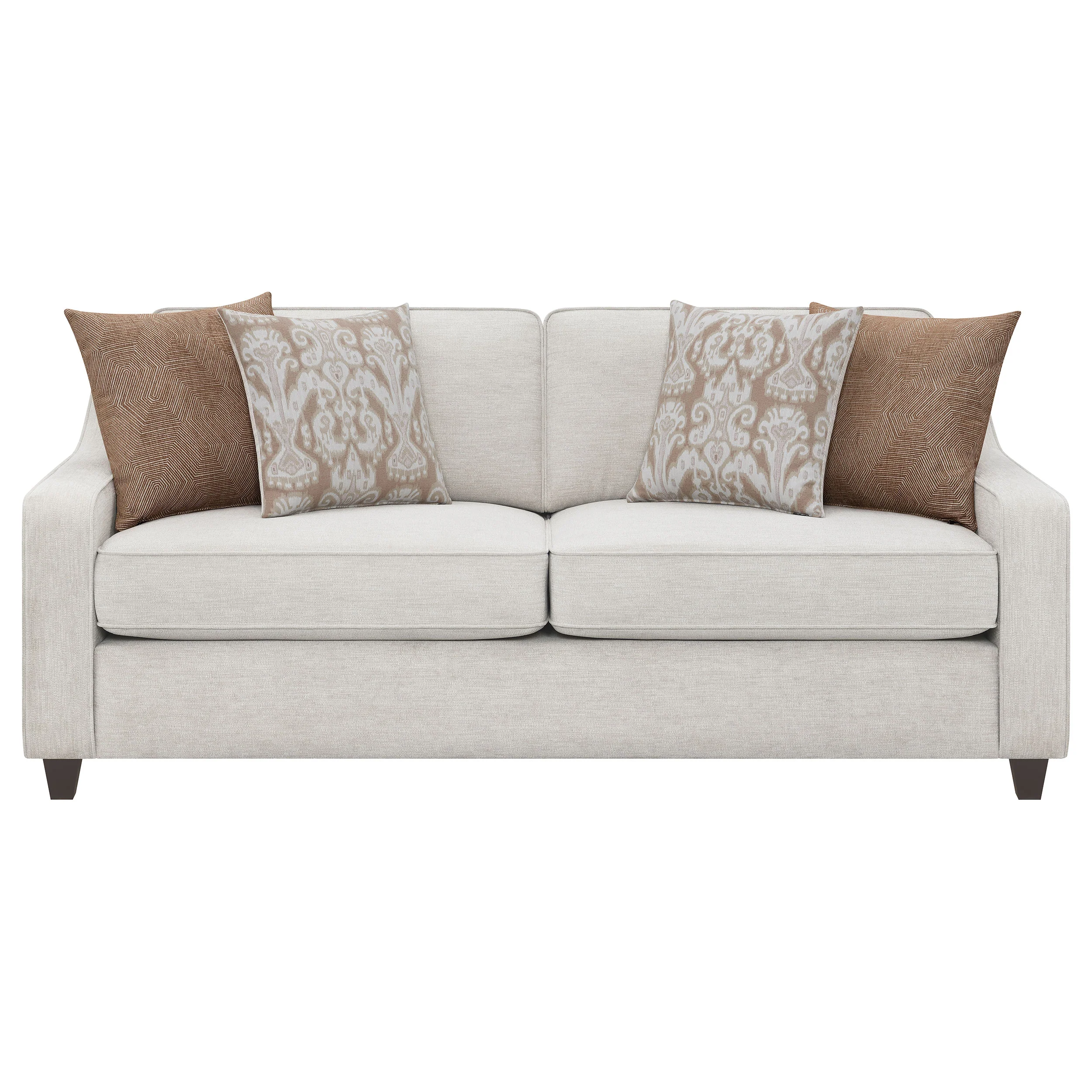 Christine Upholstered Sloped Arm Sofa in Beige - Image 3