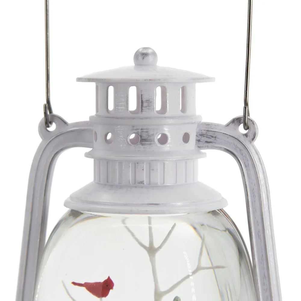 Christmas Plastic / Resin Lantern With Snowman & Tree LED / Water Spinning / 6 Hours Timer, 3*AA Batteries Required - White / Multi - Image 5
