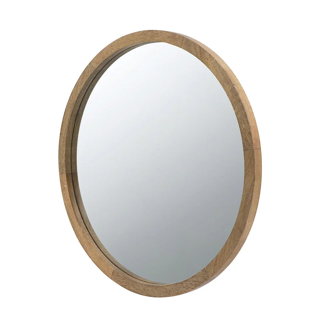 Circle Wall Mirror With Wooden Frame, Wall Mirror For Living Room - Image 26