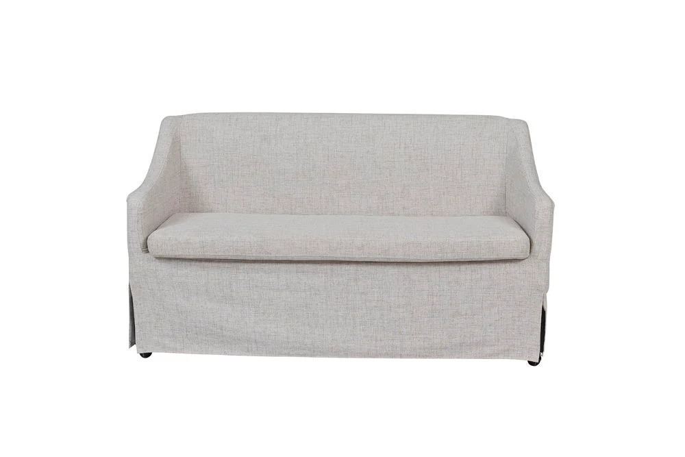 Citrus Heights - Slip Covered Settee - Sand / Pearl Silver - Image 3