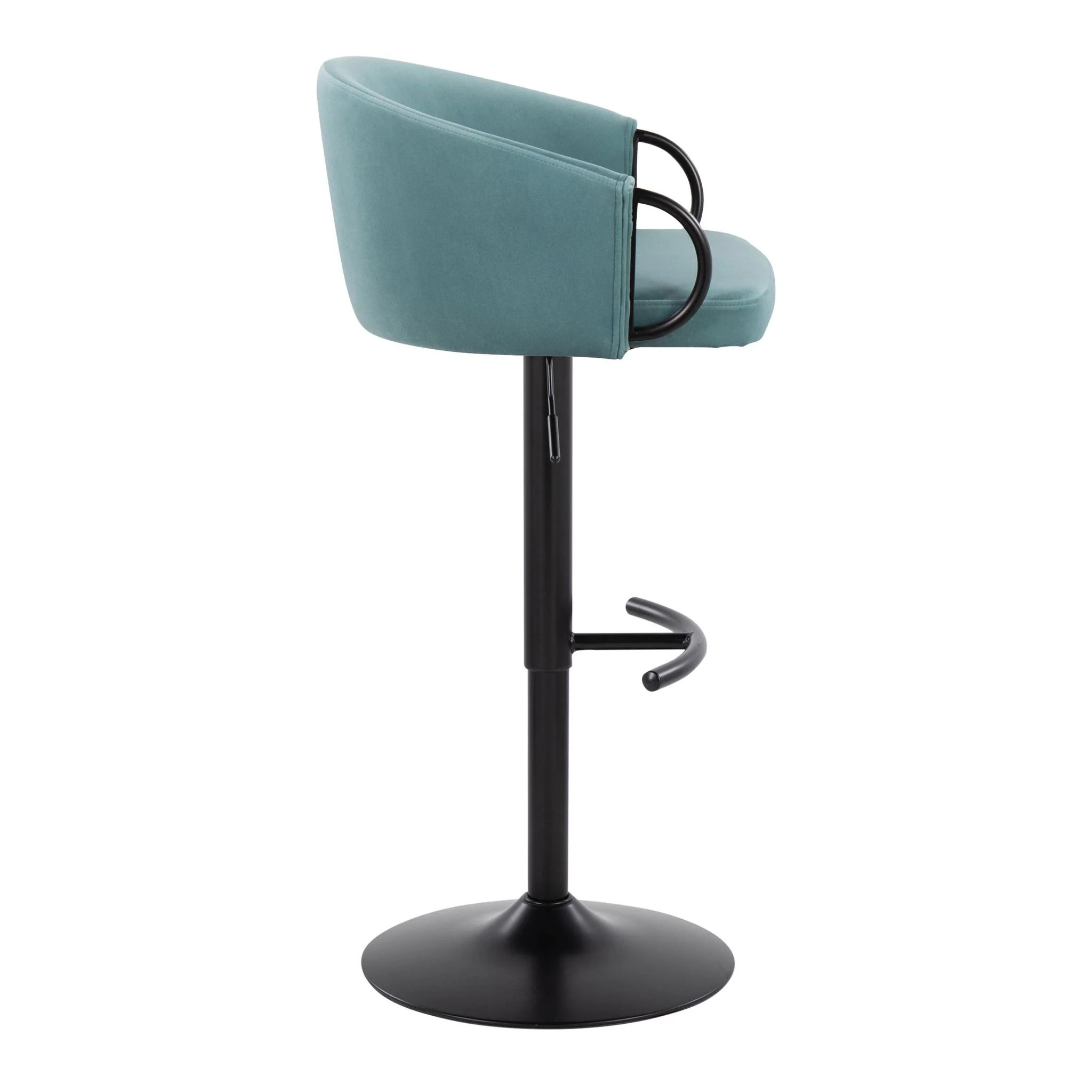 Claire - Contemporary Adjustable Barstool With Swivel With Rounded T Footrest (Set of 2) - Image 13