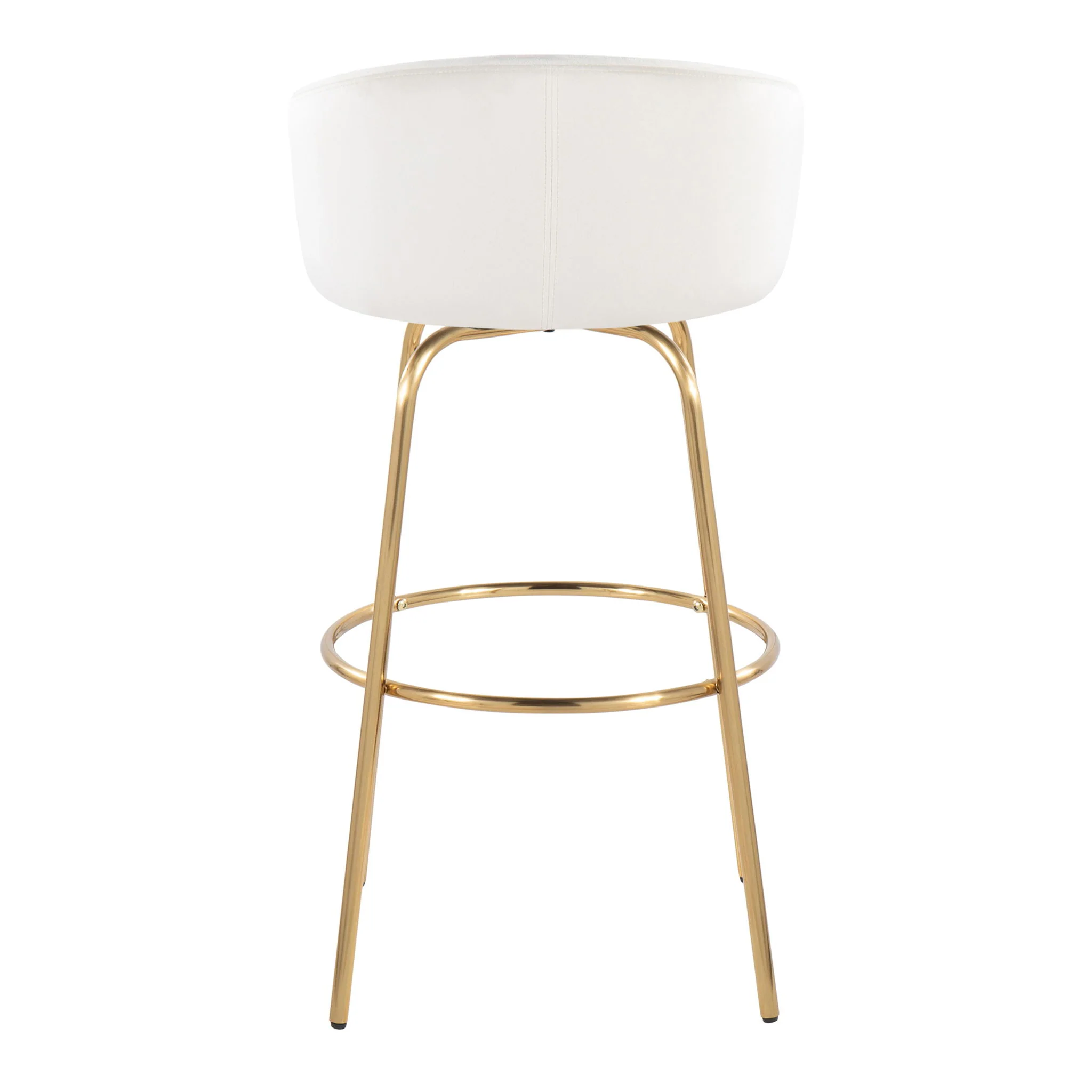 Claire - Contemporary / Glam Fixed Height Bar Stool (Set of 2) Round Footrest (Set of 2) - Image 15