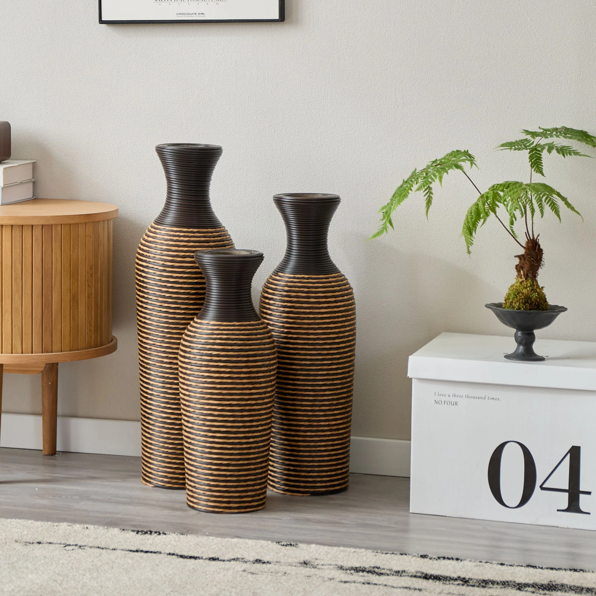 Classic And Neat Floor Vase, High Independent Flower Stand (Set of 3) - Image 15