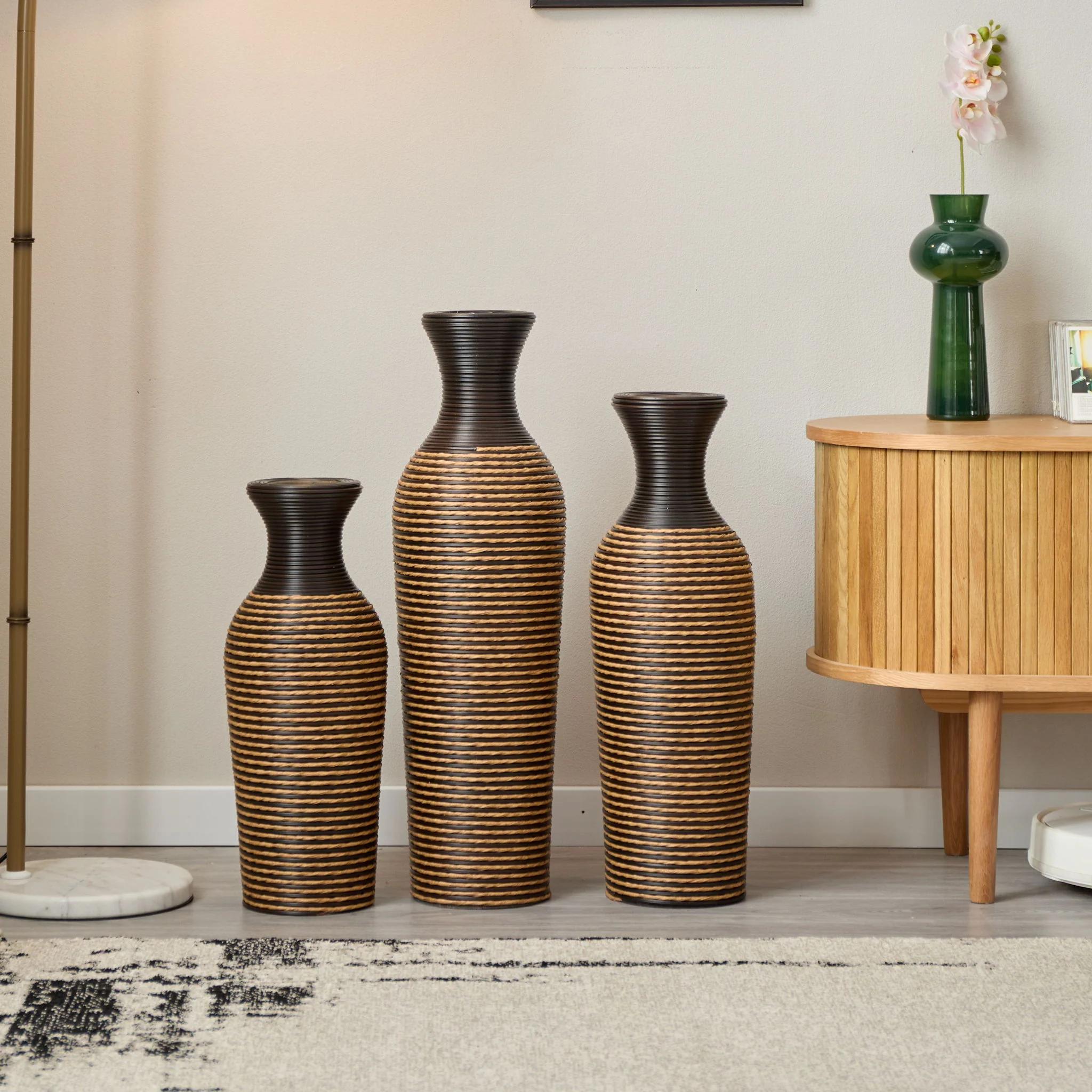 Classic And Neat Floor Vase, High Independent Flower Stand (Set of 3) - Image 22