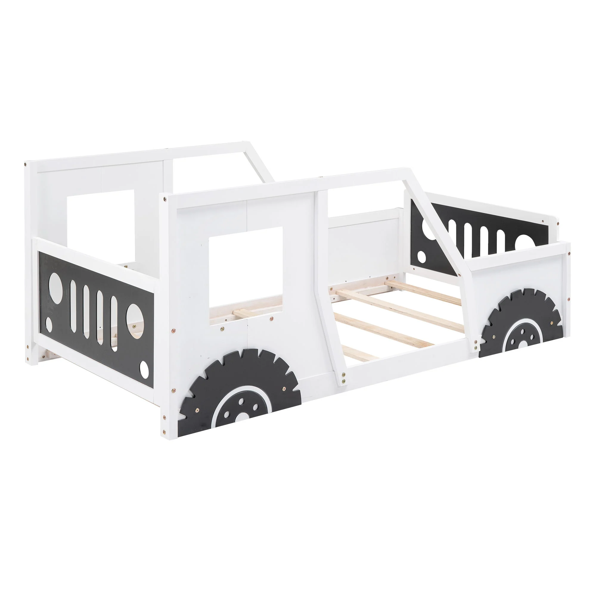 Classic Car Shaped Platform Bed With Wheels - Image 2