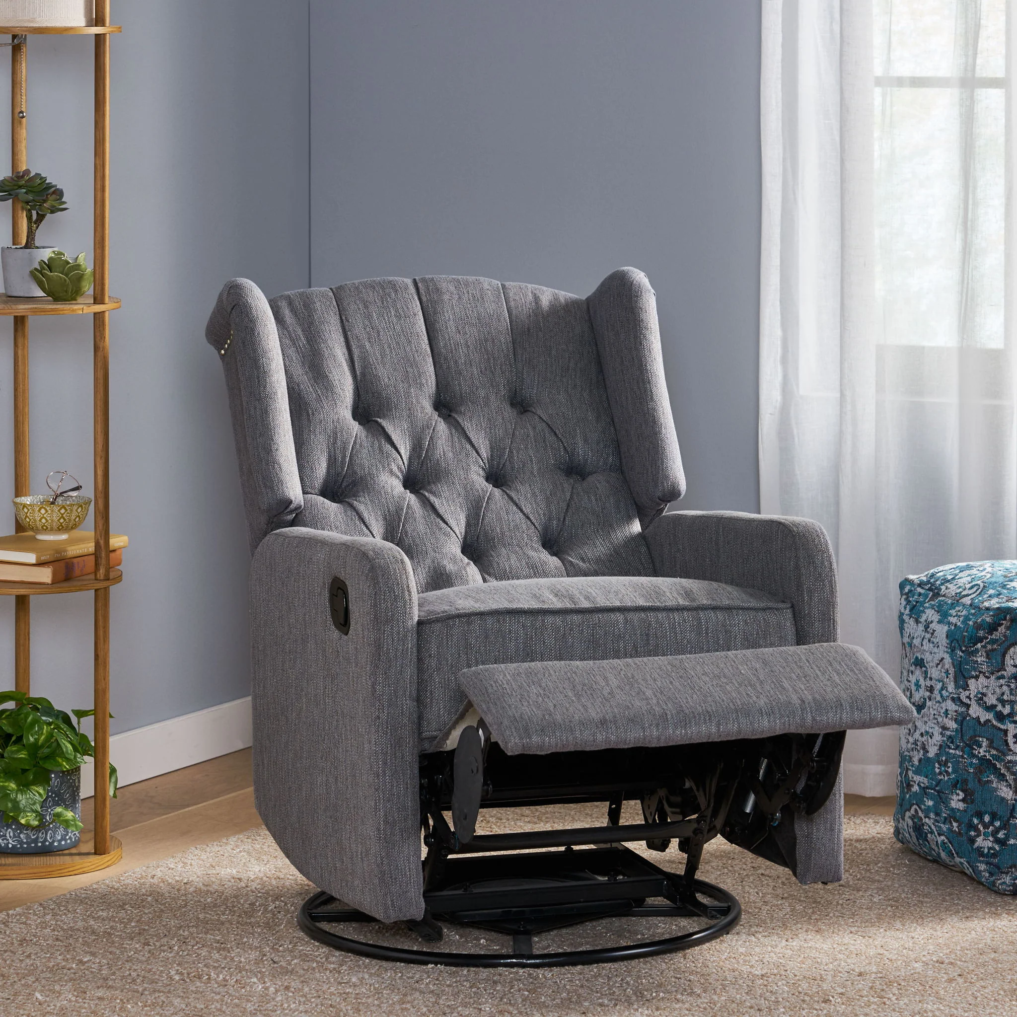 Classic Design, Manual Recliner Chair With 360 Degree Swivel - Image 6
