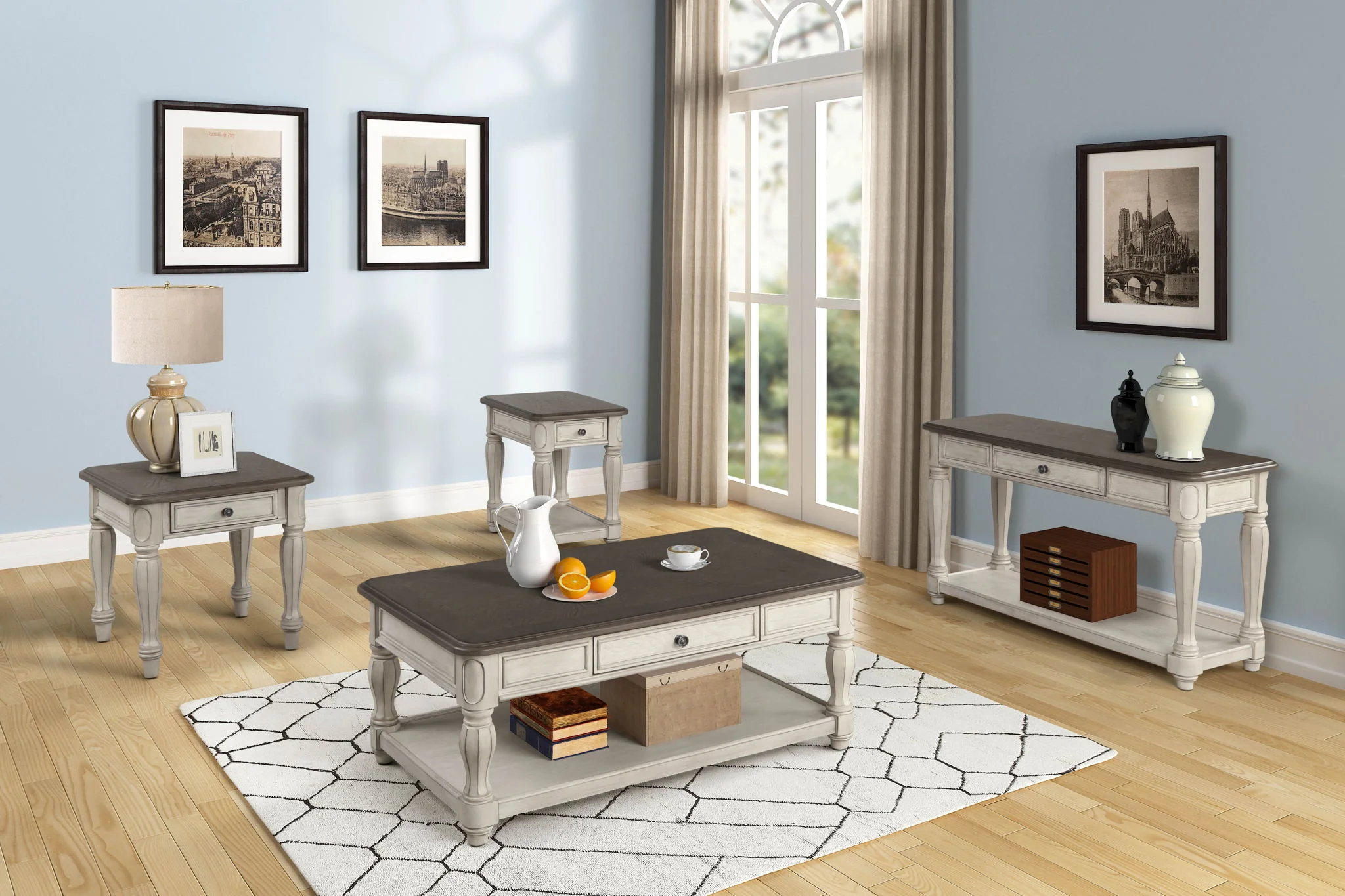 Classic Design Table With Storage - Image 8
