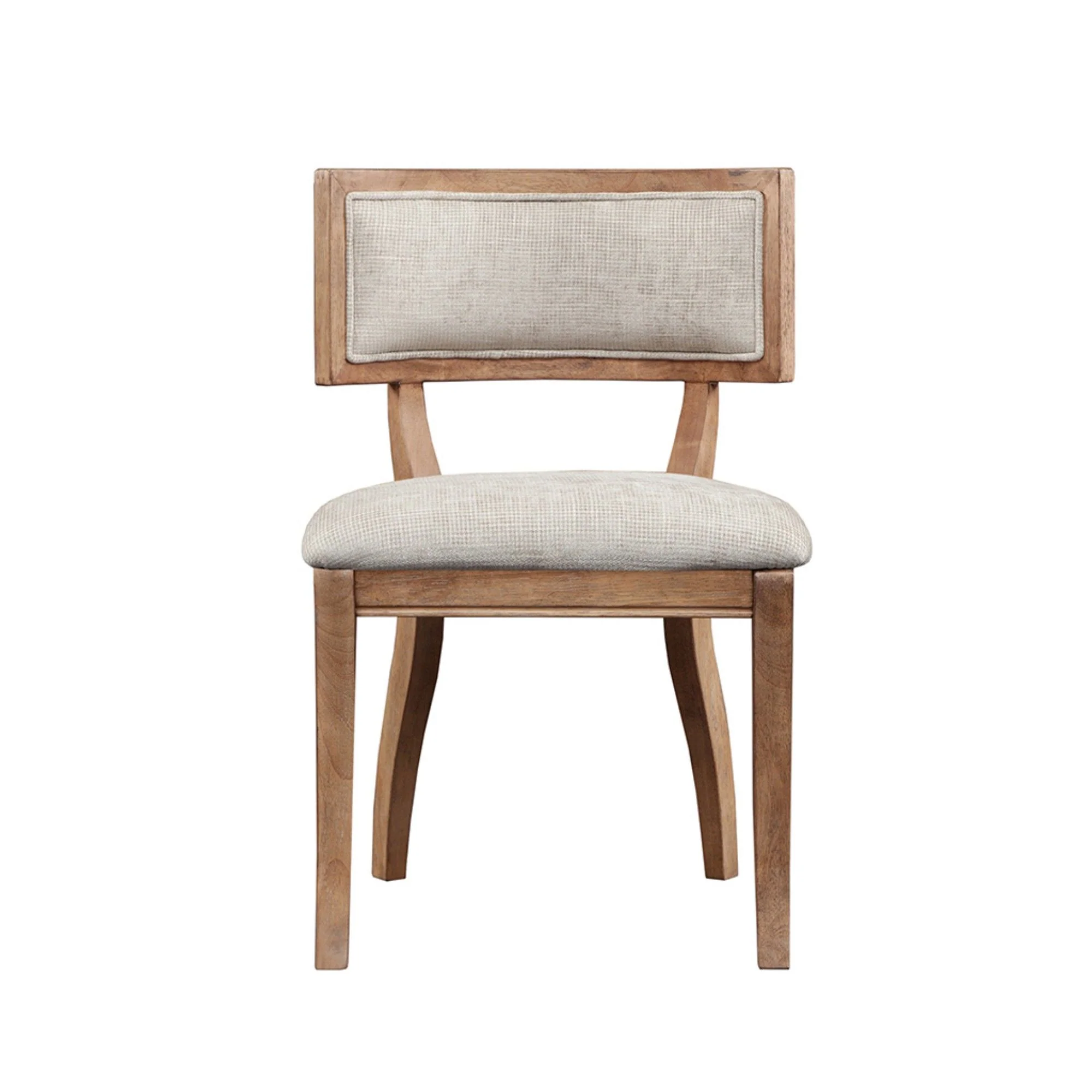 Classic Dining Chair With Curved Back (Set of 2) - Beige / Light Natural - Image 5