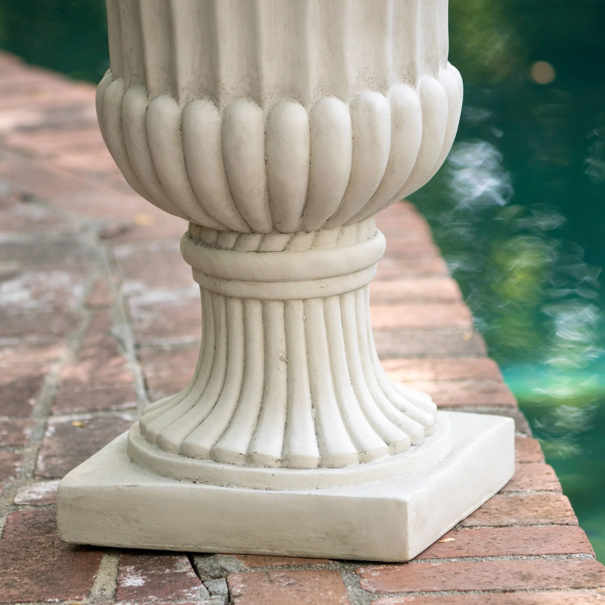 Classic Italian Urn Planter - Antique White - Image 5