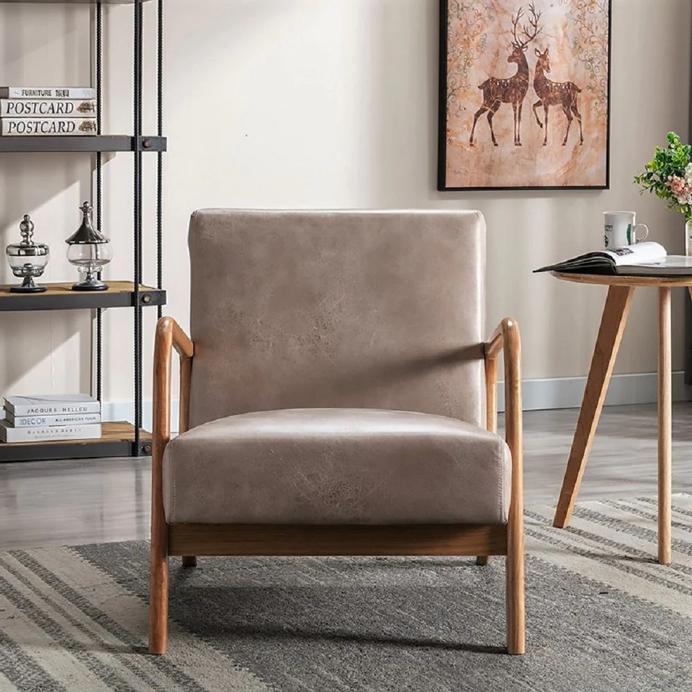 Classic Mid-Century Modern Accent Chairs, Open Framed Armchair With Cushioning - Image 19