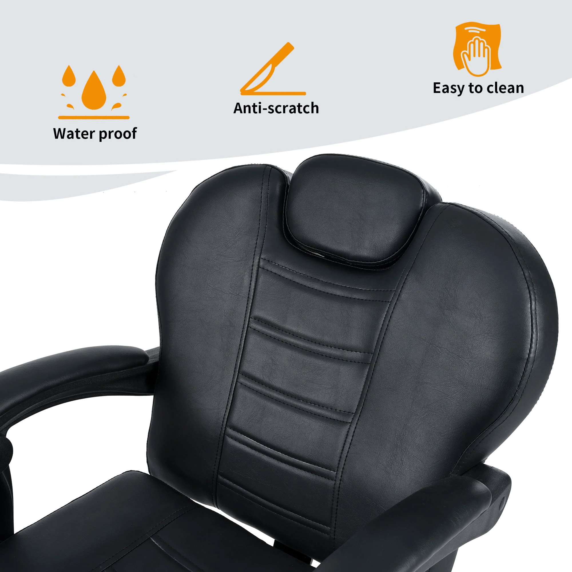 Classic Reclining Barber Chair Salon Chair For Hair Stylist With Heavy Duty Hydraulic Pump, 360° Rotation, Tattoo Chair Shampoo Beauty Salon Equipment, Max Load Weight 330 Lbs - Image 3