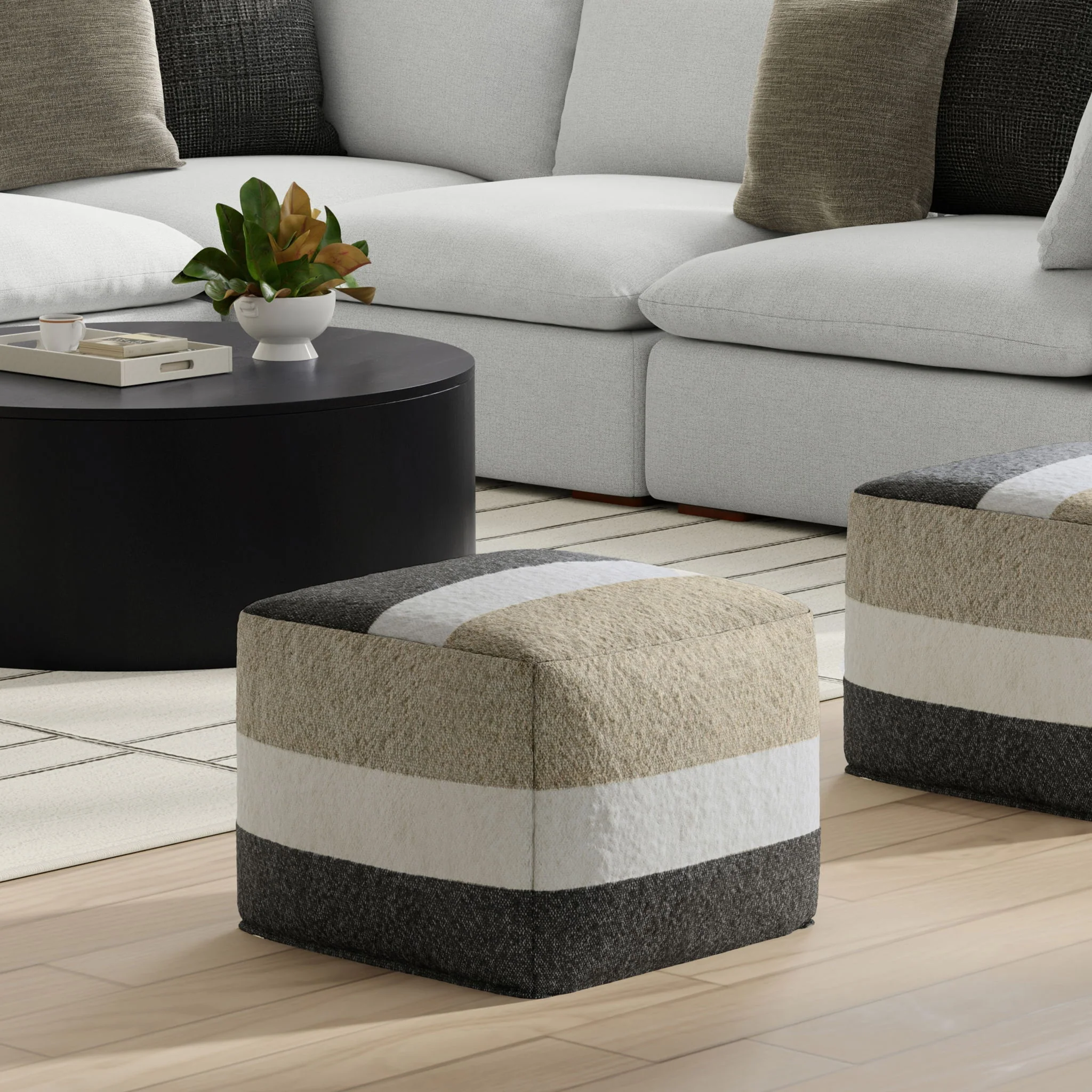 Clay - Square Pouf, Upholstered - Image 17