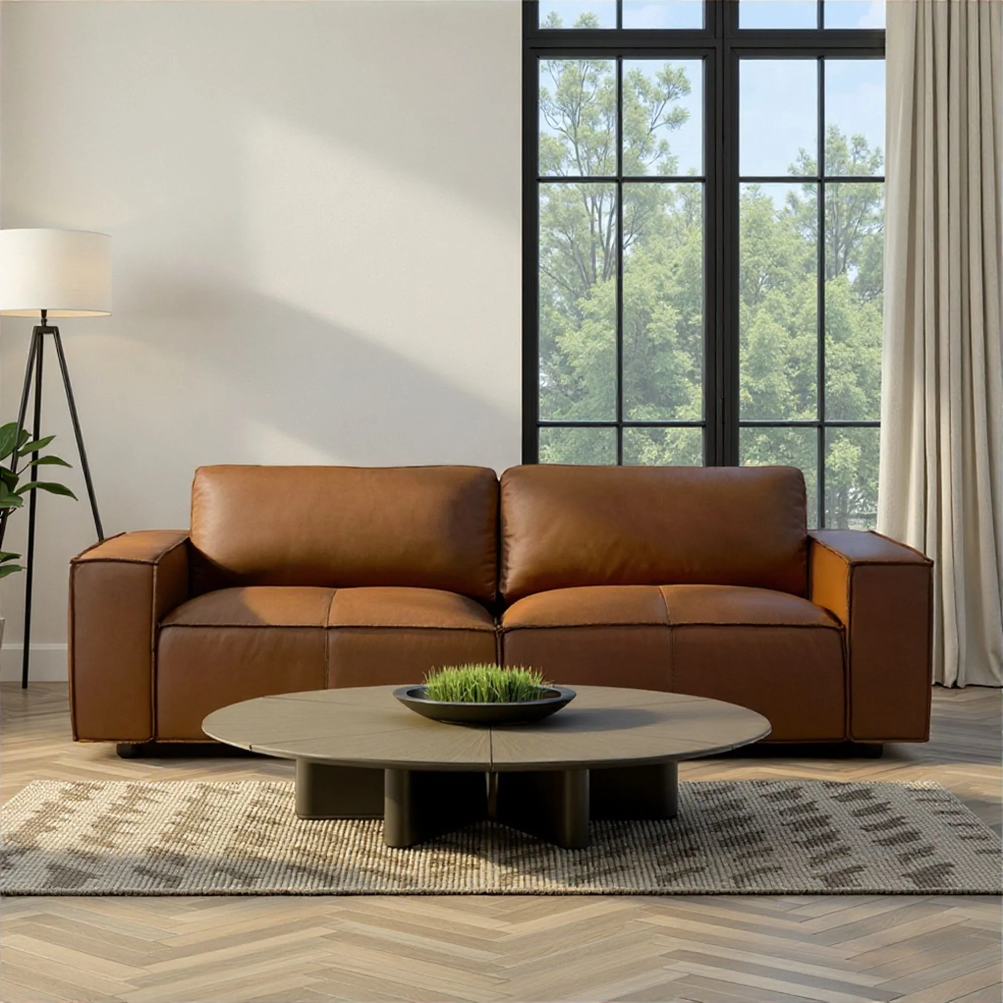 Clayton - Leather Sofa With Track Arms - Image 8