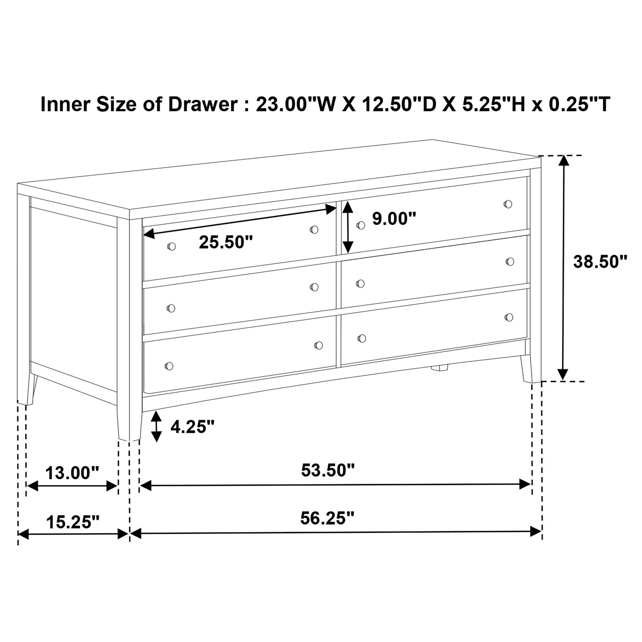 Clement - 6 Drawer Dresser Cabinet - Espresso - Image 2