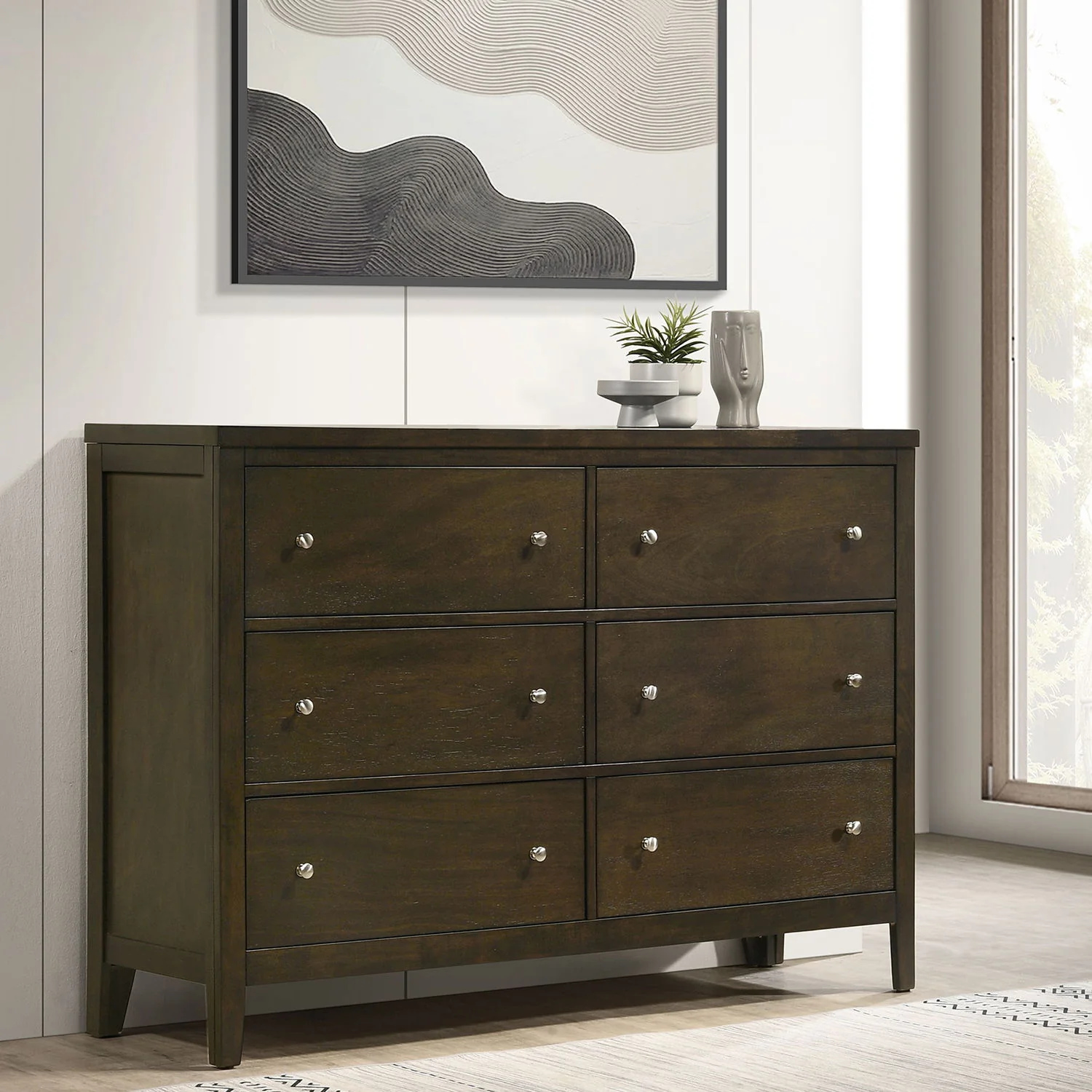 Clement - 6 Drawer Dresser Cabinet - Espresso - Image 4