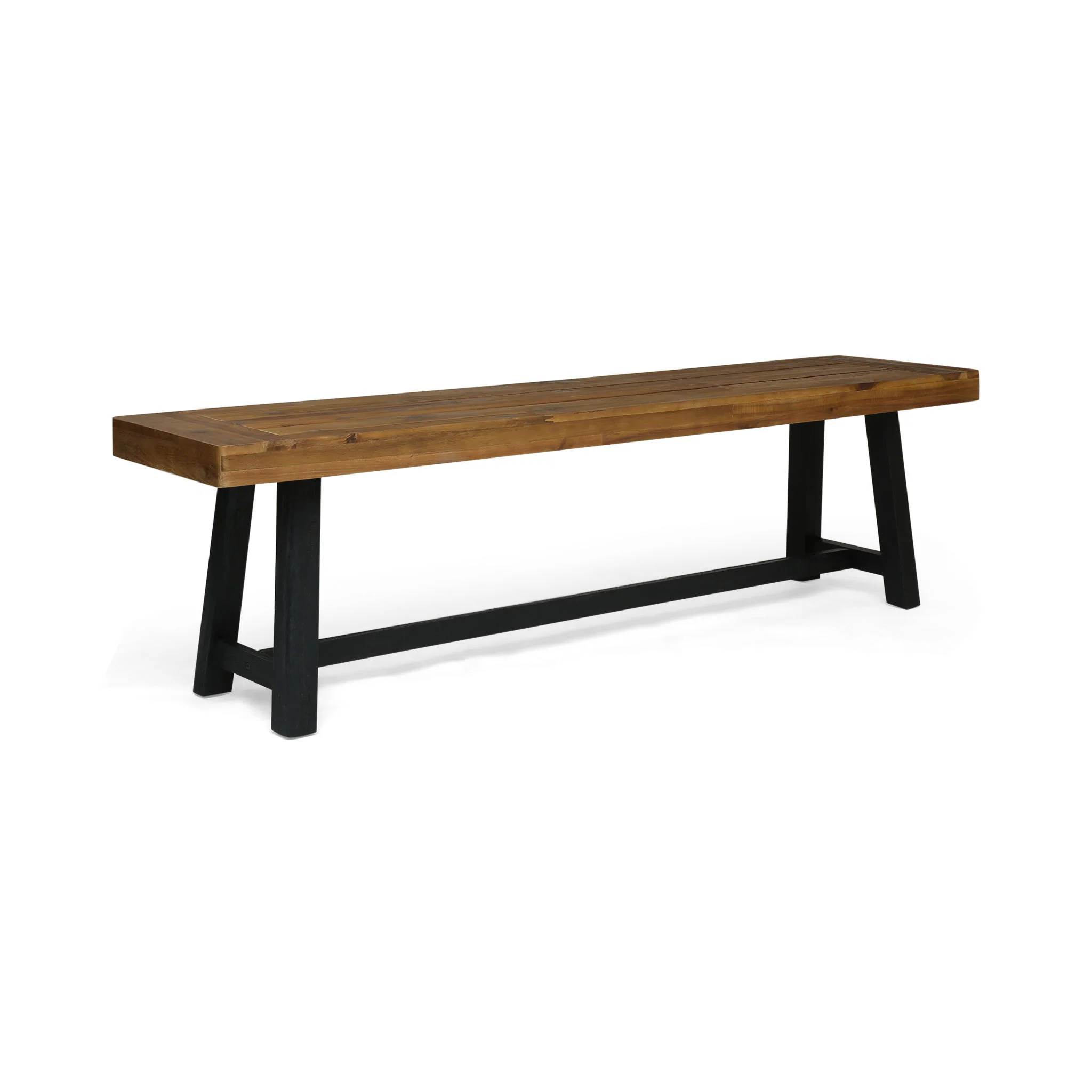 Cloud - Outdoor Bench With Acacia Wood Frame And Slat Panel Design - Image 23