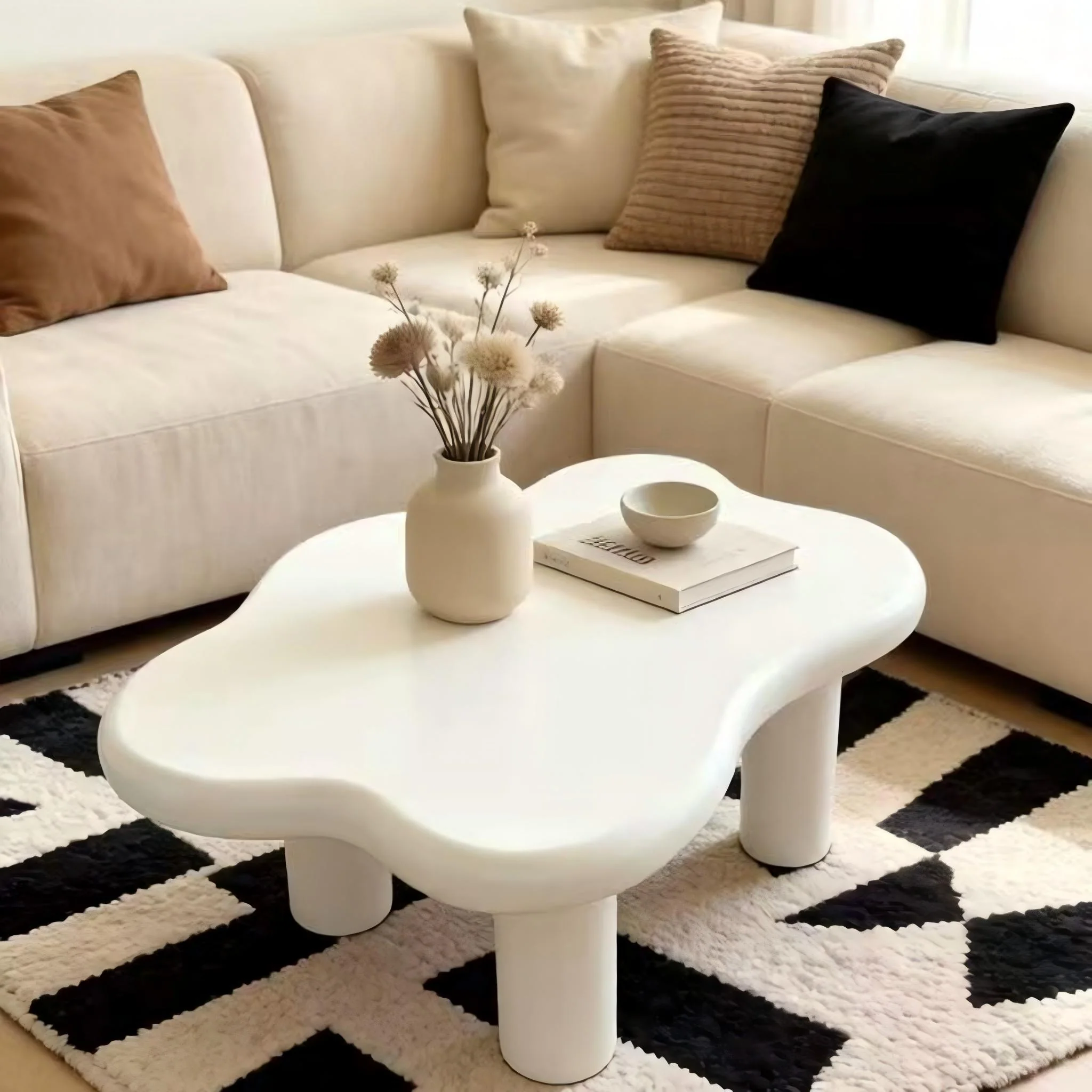 Cloud Shaped Coffee Table With 4 Round Legs - Image 10