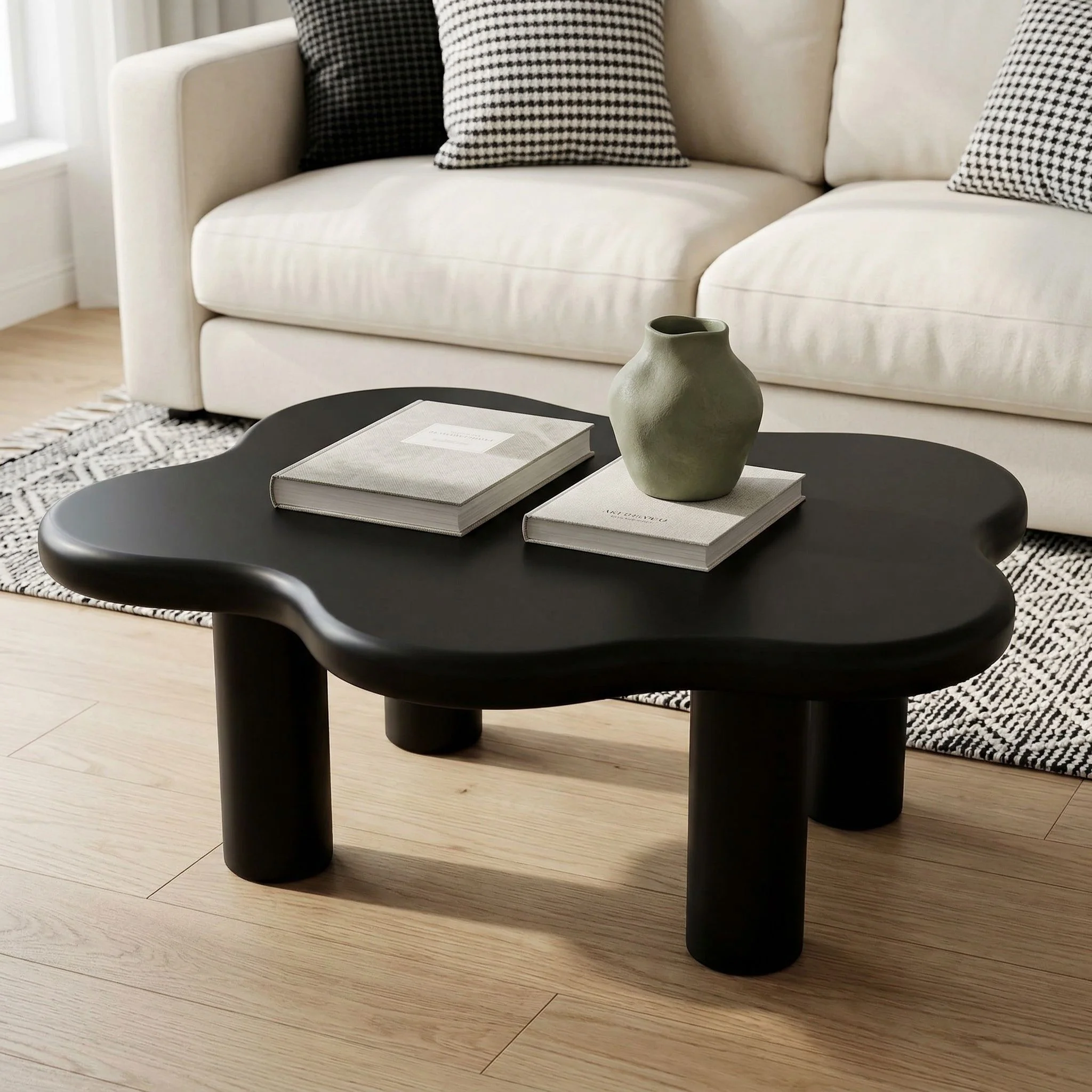 Cloud Shaped Coffee Table With 4 Round Legs - Image 18