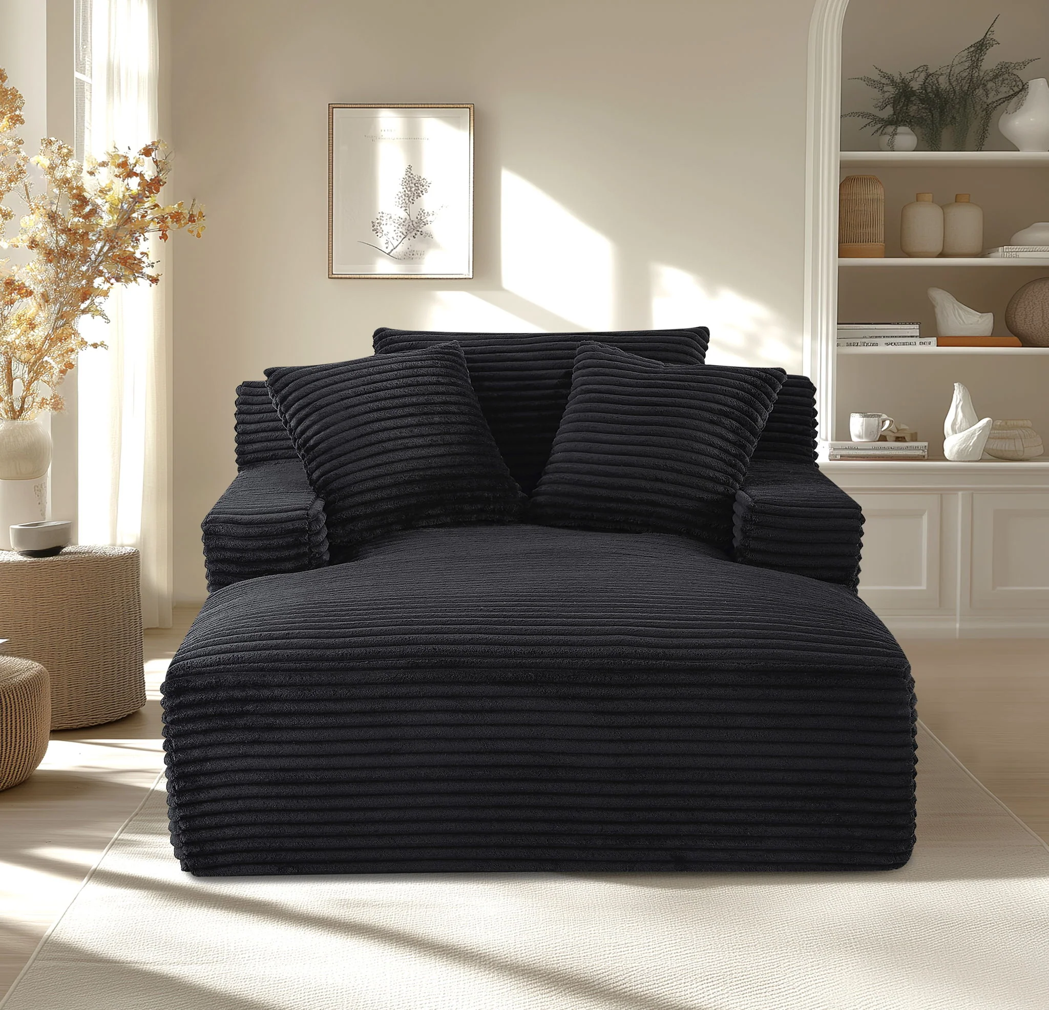Cloudline - Oversized Chaise Lounge, Modern Comfy Couch With Full Foam Cushioning, Cozy Sleeper Sofabed - Image 12
