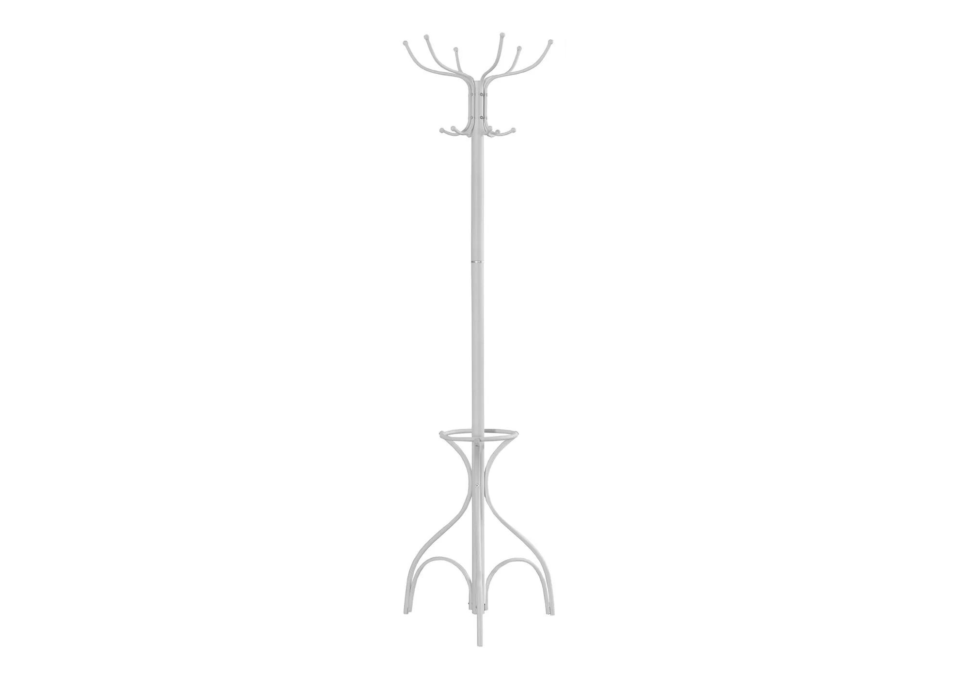 Coat Rack, Hall Tree, Free Standing, 12 Hooks, Entryway, 70"H, Umbrella Holder, Contemporary & Modern - Image 6