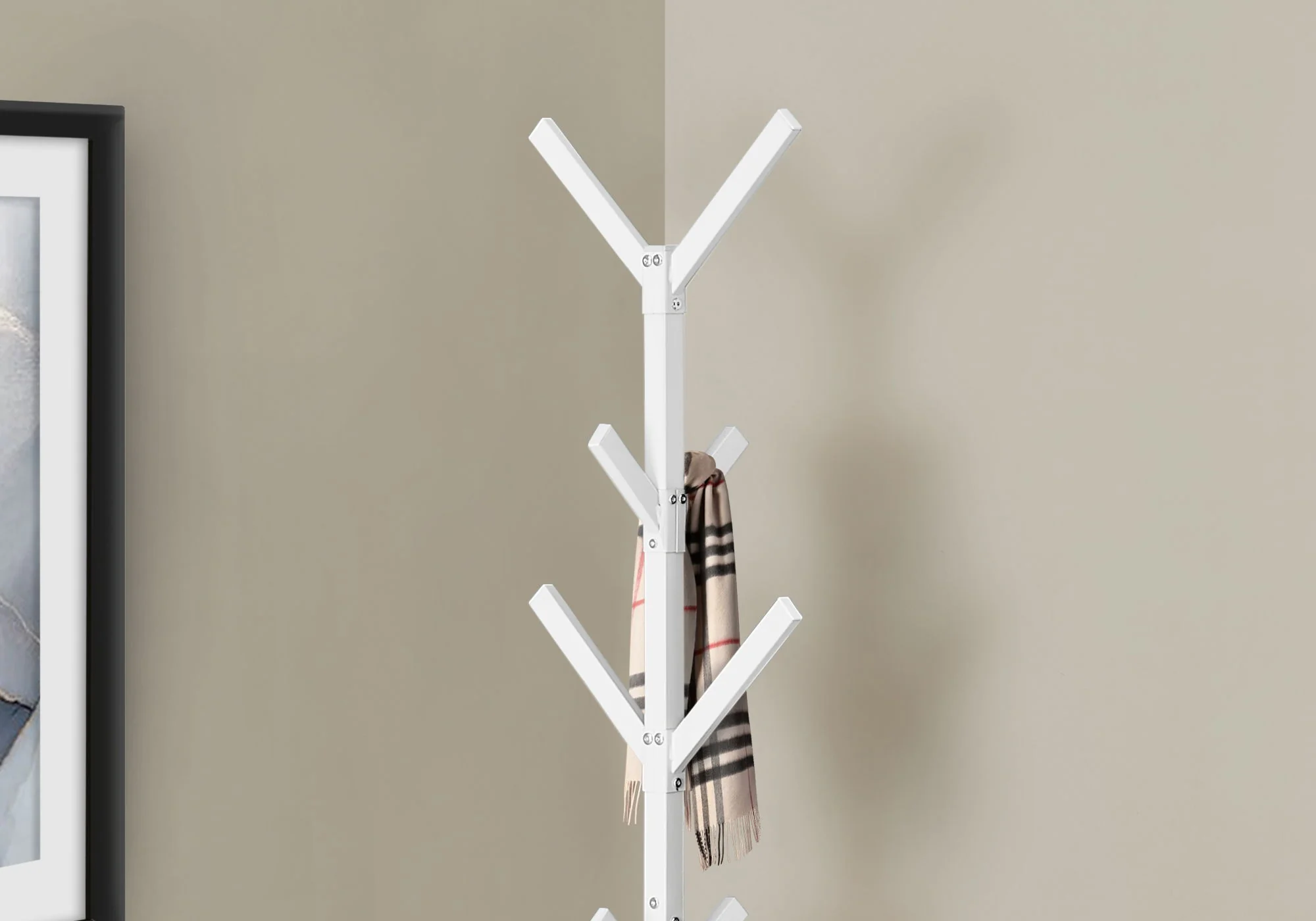 Coat Rack, Hall Tree, Free Standing, 8 Hooks, Entryway, Contemporary & Modern - Image 15
