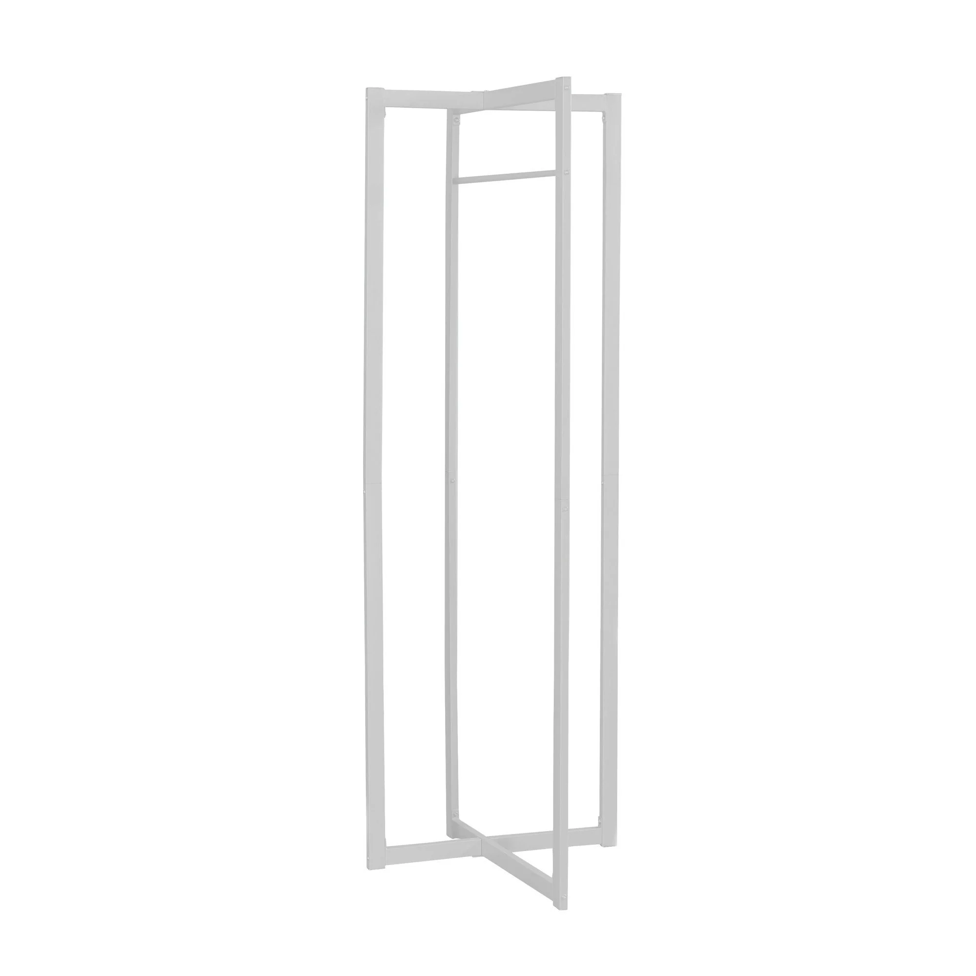 Coat Rack, Hall Tree, Free Standing, Hanging Bar, Entryway, For Contemporary & Modern - White - Image 3