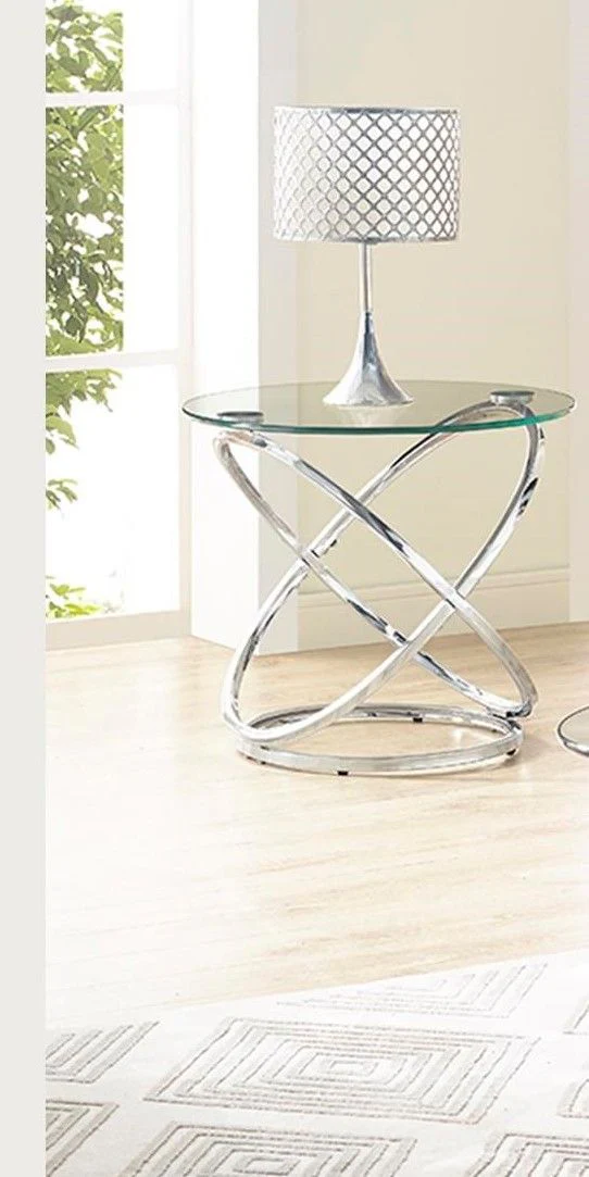 Cocktail Table Set - Chrome - Image 4