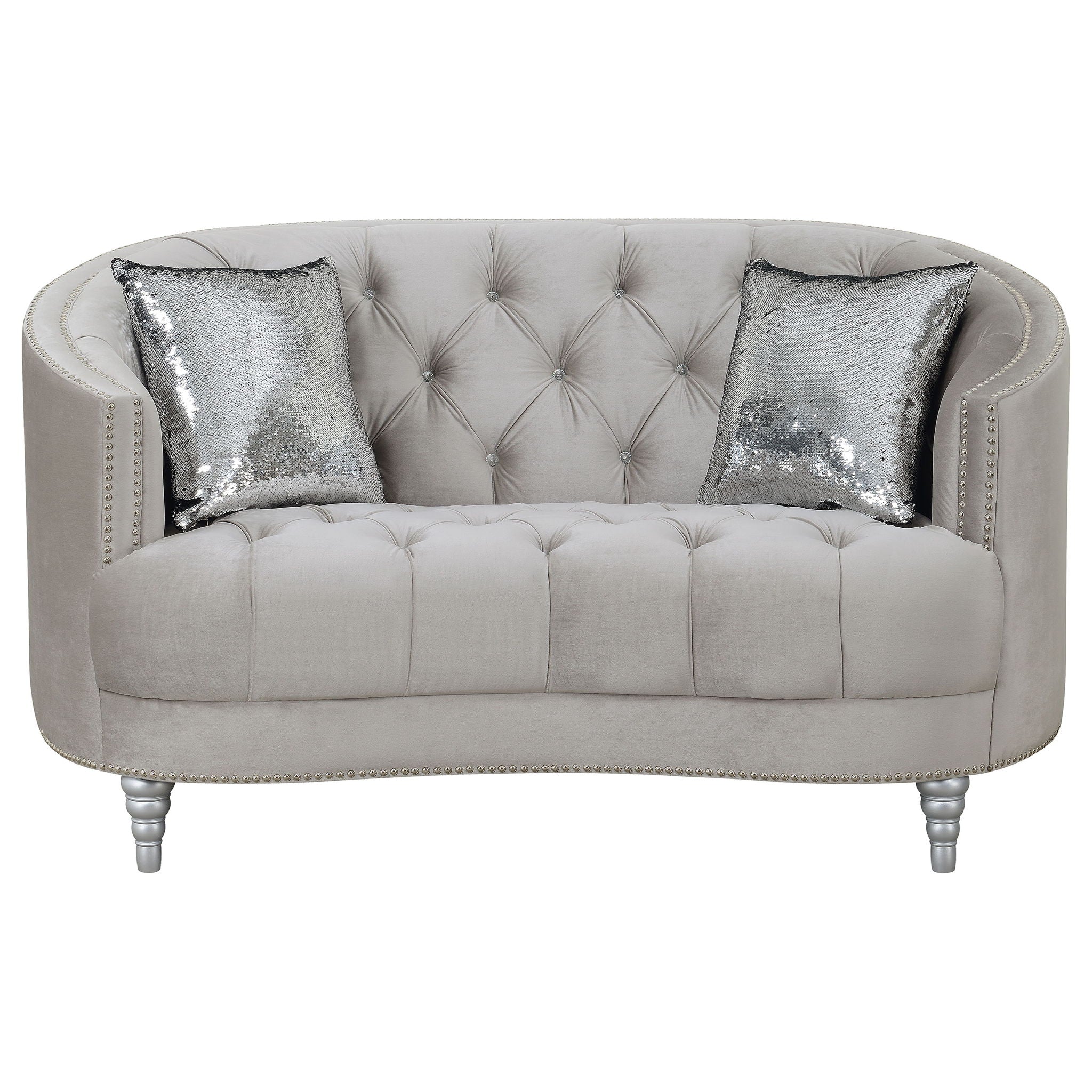 Colby - Loveseat With Tufted Design - Gray - Image 4
