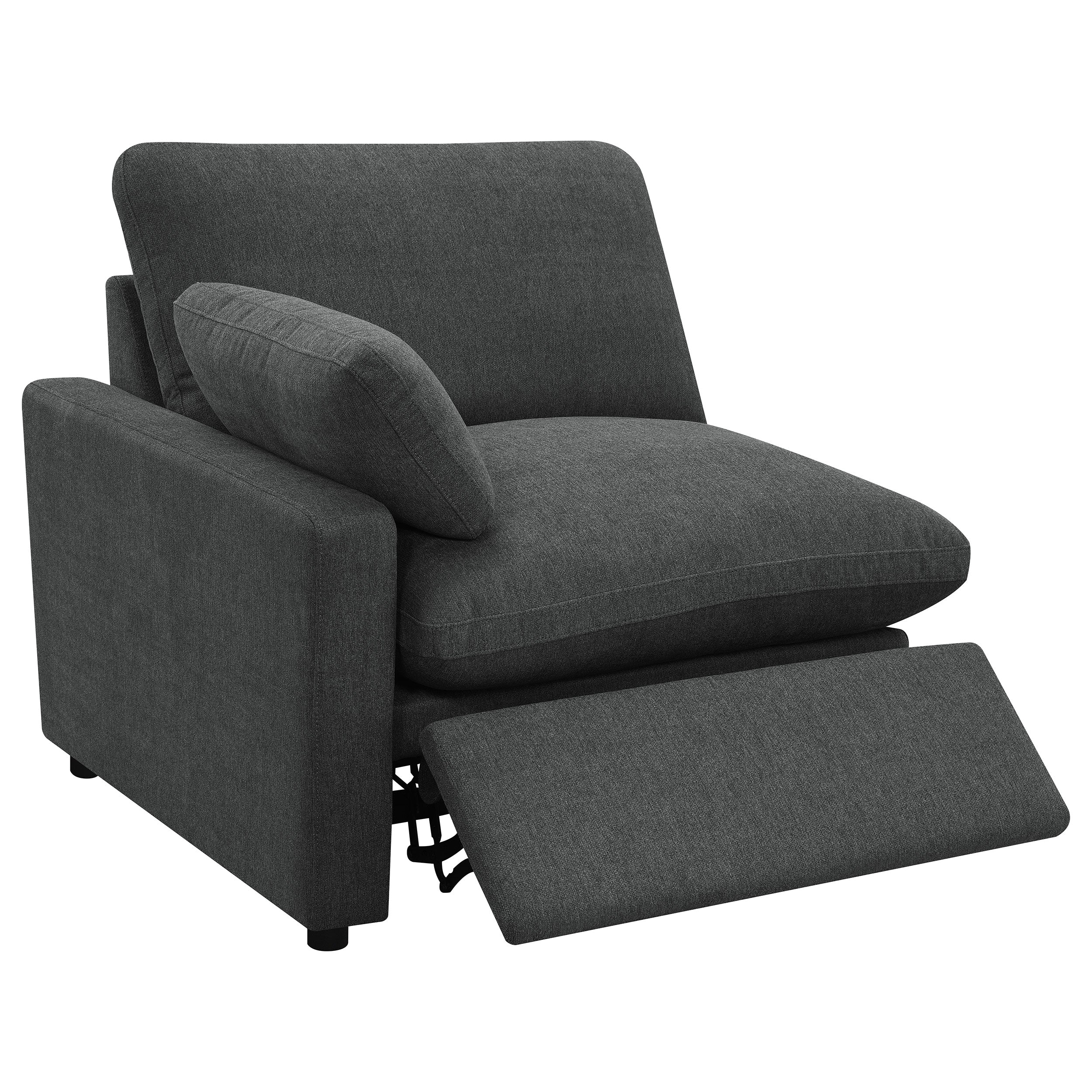 Collins Modular Power Loveseat in Dark Grey - Image 10