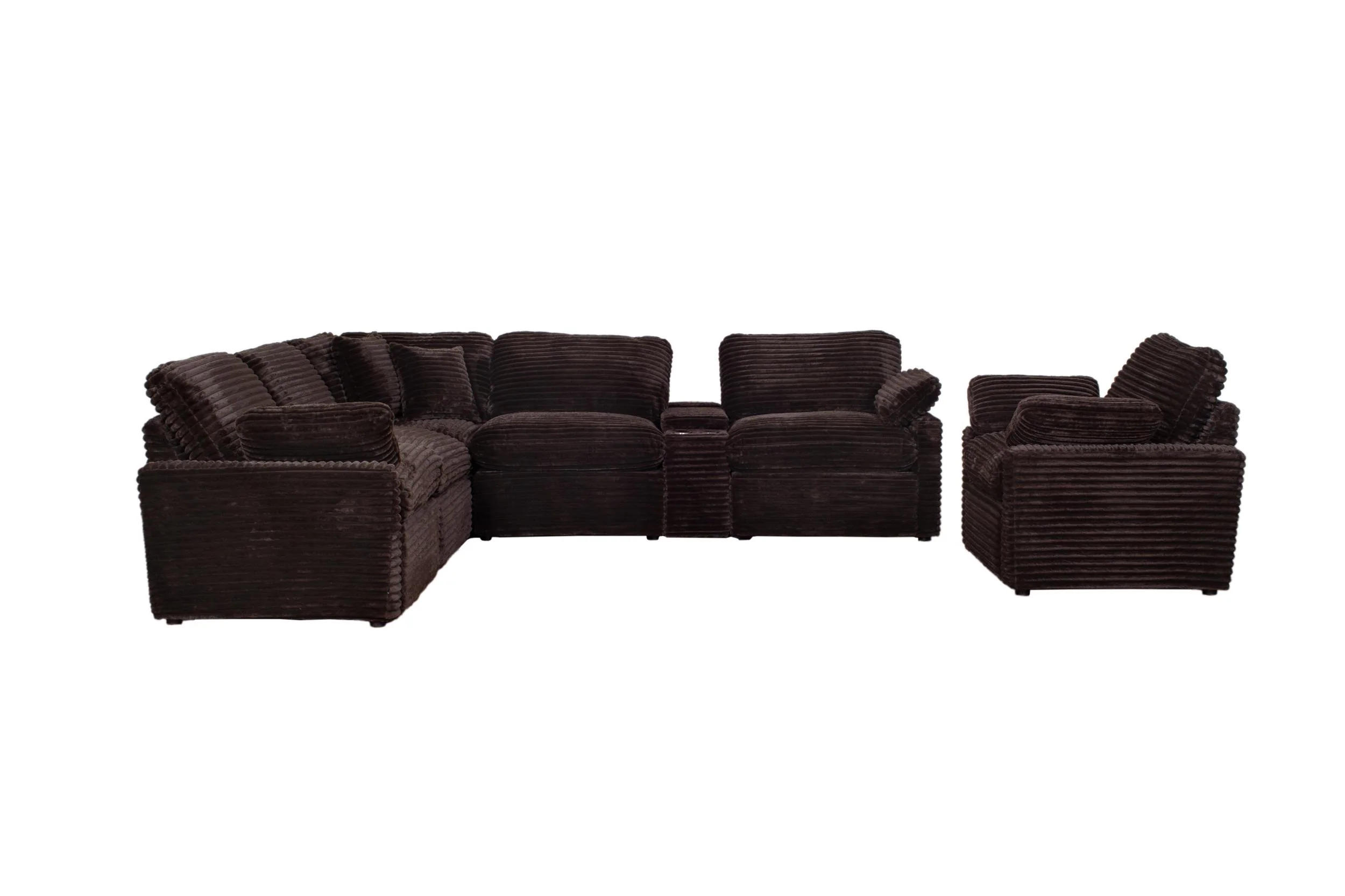 Collins Upholstered Power Recliner Chair Chocolate Brown - Image 2