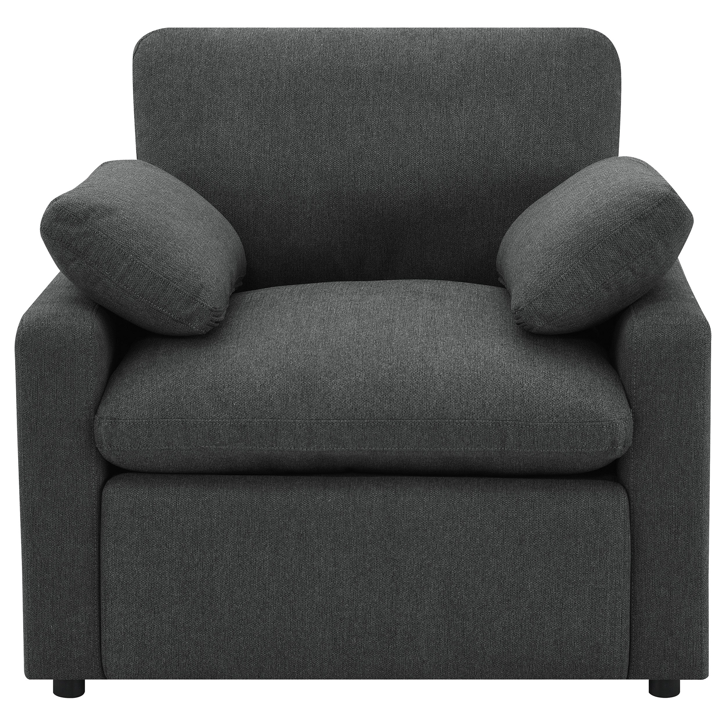 Collins Upholstered Power Recliner Chair Dark Grey - Image 5