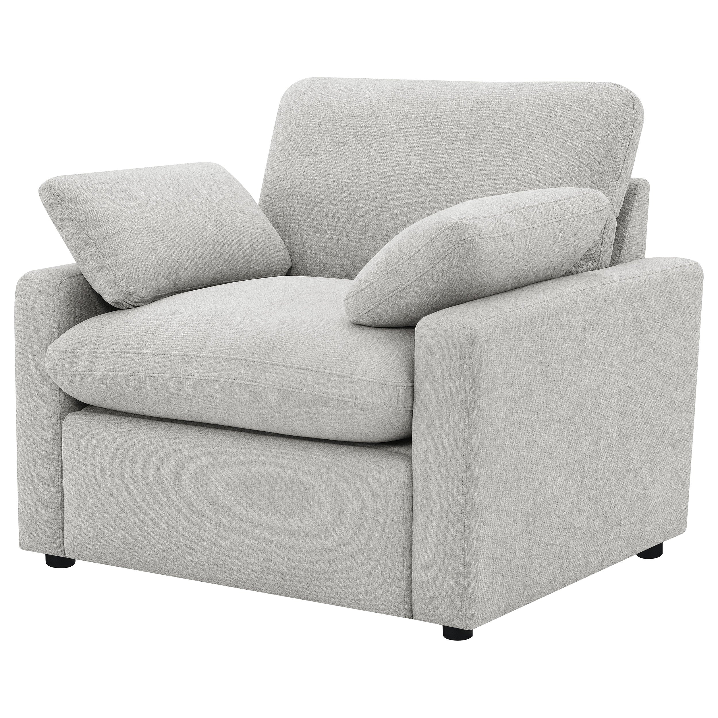 Collins Upholstered Power Recliner Chair in Grey - Image 9