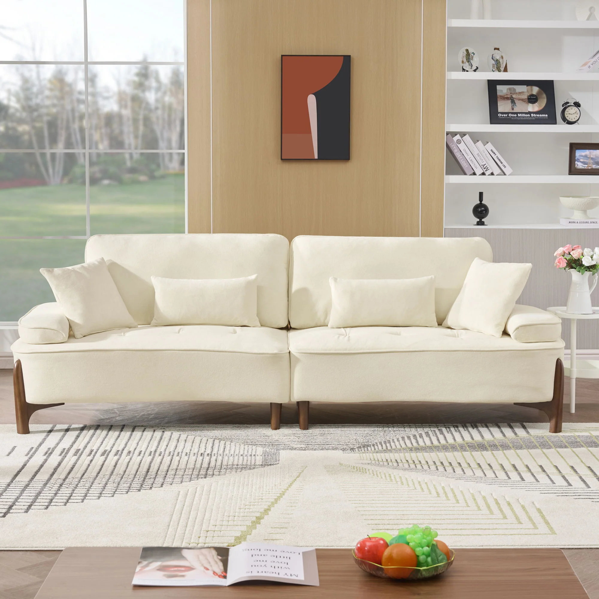 Comfortable Deep Seated Sofa With Pillows - Image 14