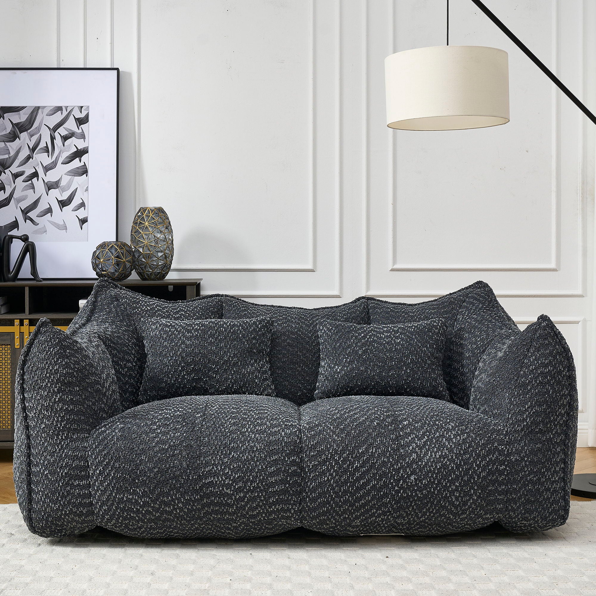 Comfortable Dual Beanbag Chair With High Resilience Foam Core For 2 People - Image 11