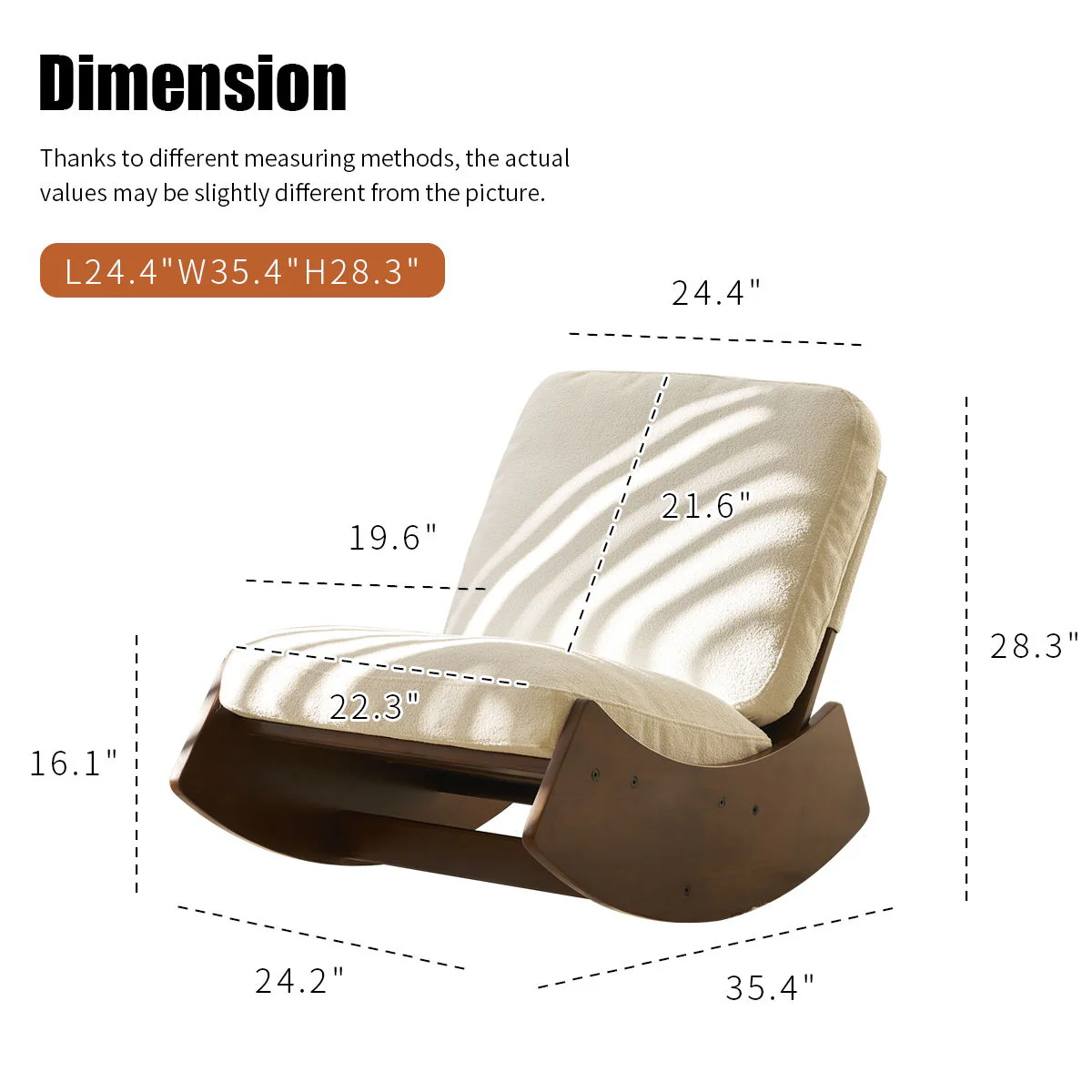 Comfortable High-Quality Upholstery Glider Rocking Chair - Image 22