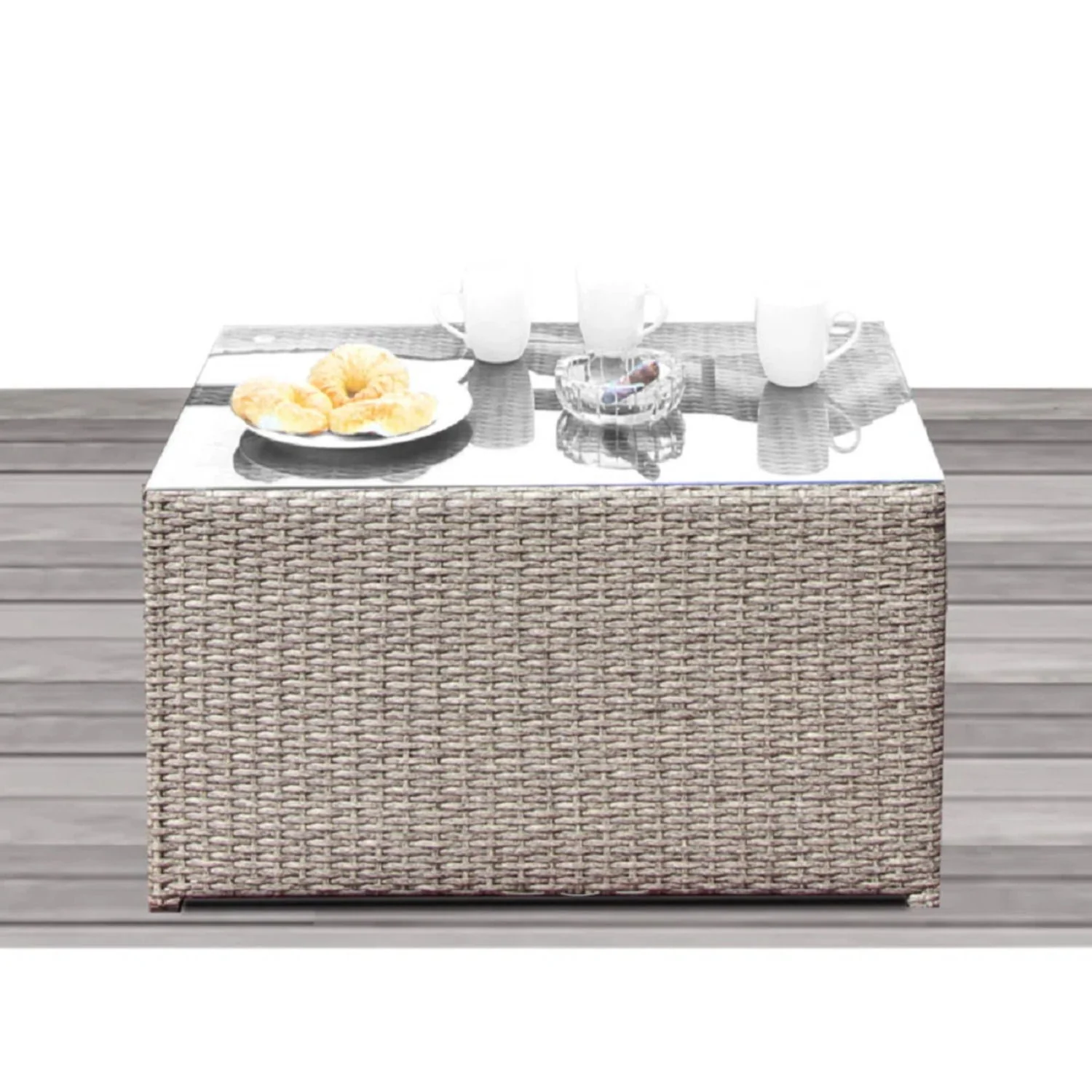 Comfortable Modern Patio Rattan Sectional Set With Cushions - Image 130
