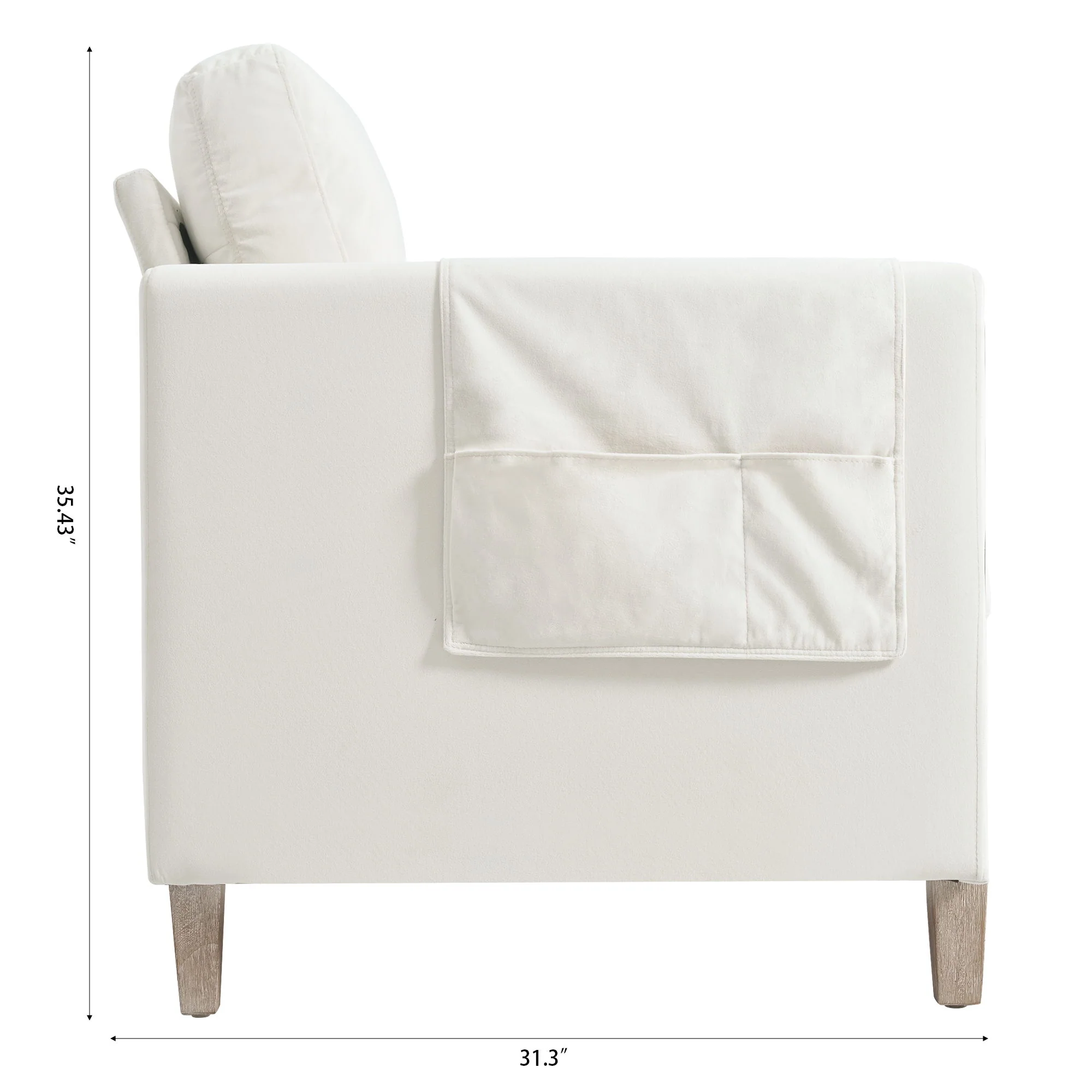 Comfortable Solid Wood Three-Seater Sofa, Soft Cushions, Durable And Long-Lasting, 79.5" Sofa Couch For Living Room - Image 6