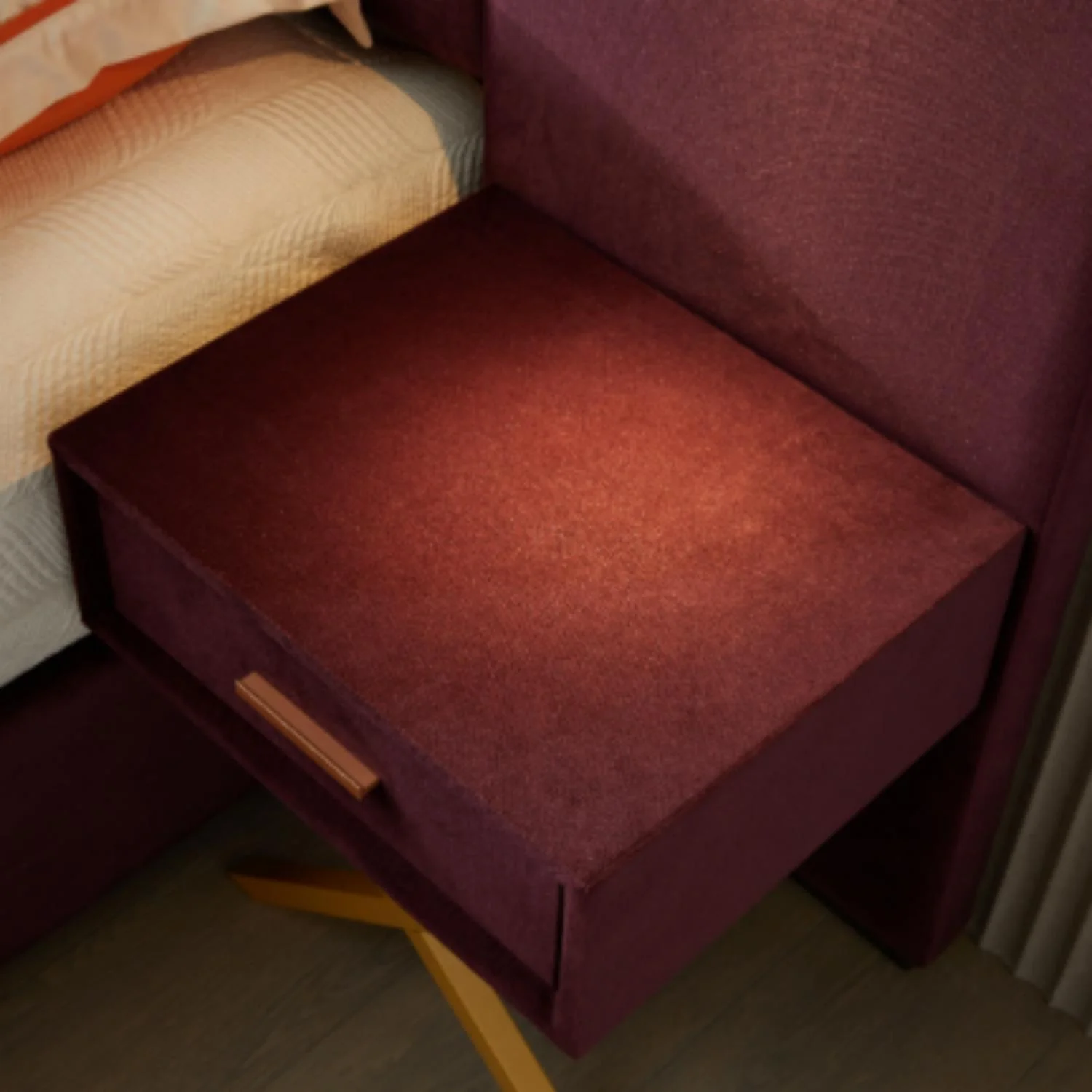 Comfortable Upholstered Bed With Vertical Channel Tufted Wingback Headboard - Image 16