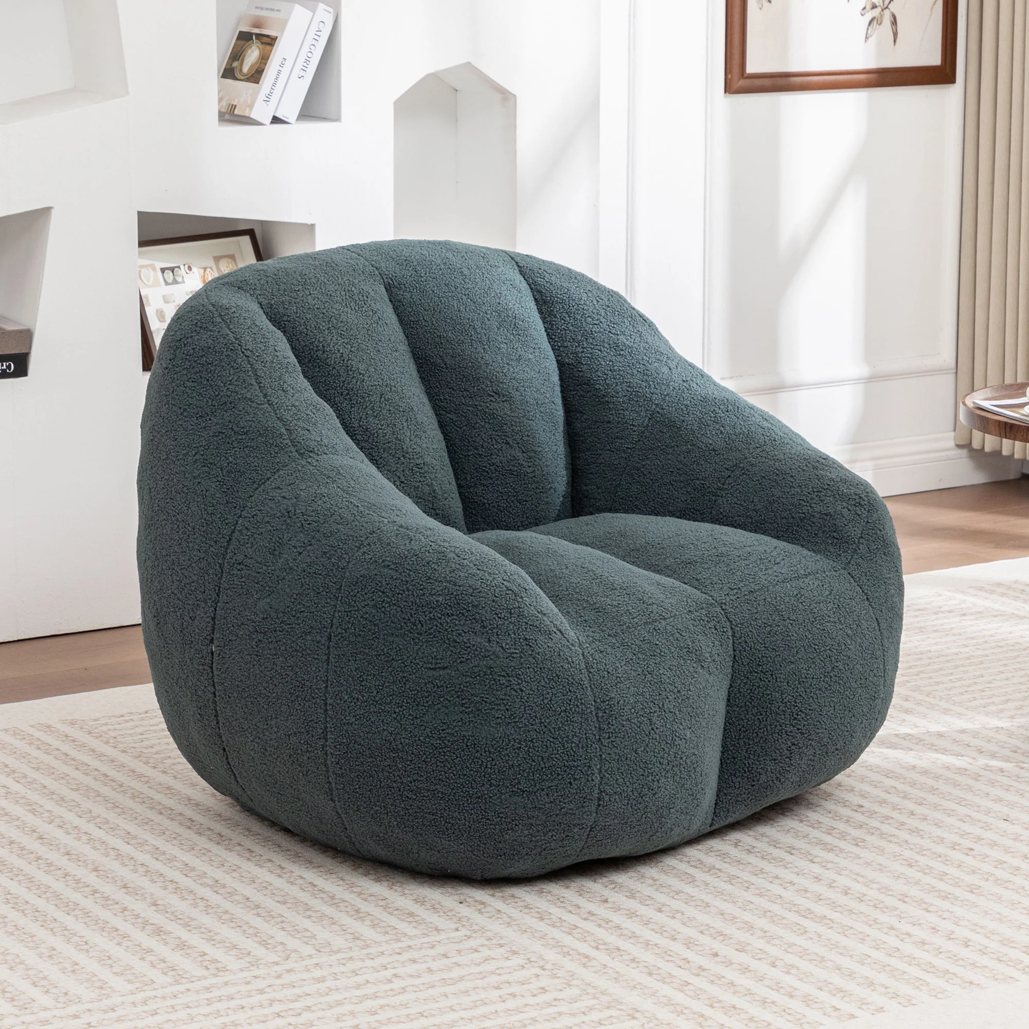 Comfy Bean Bag Chair With Memory Foam Filler, Tufted Soft - Image 34
