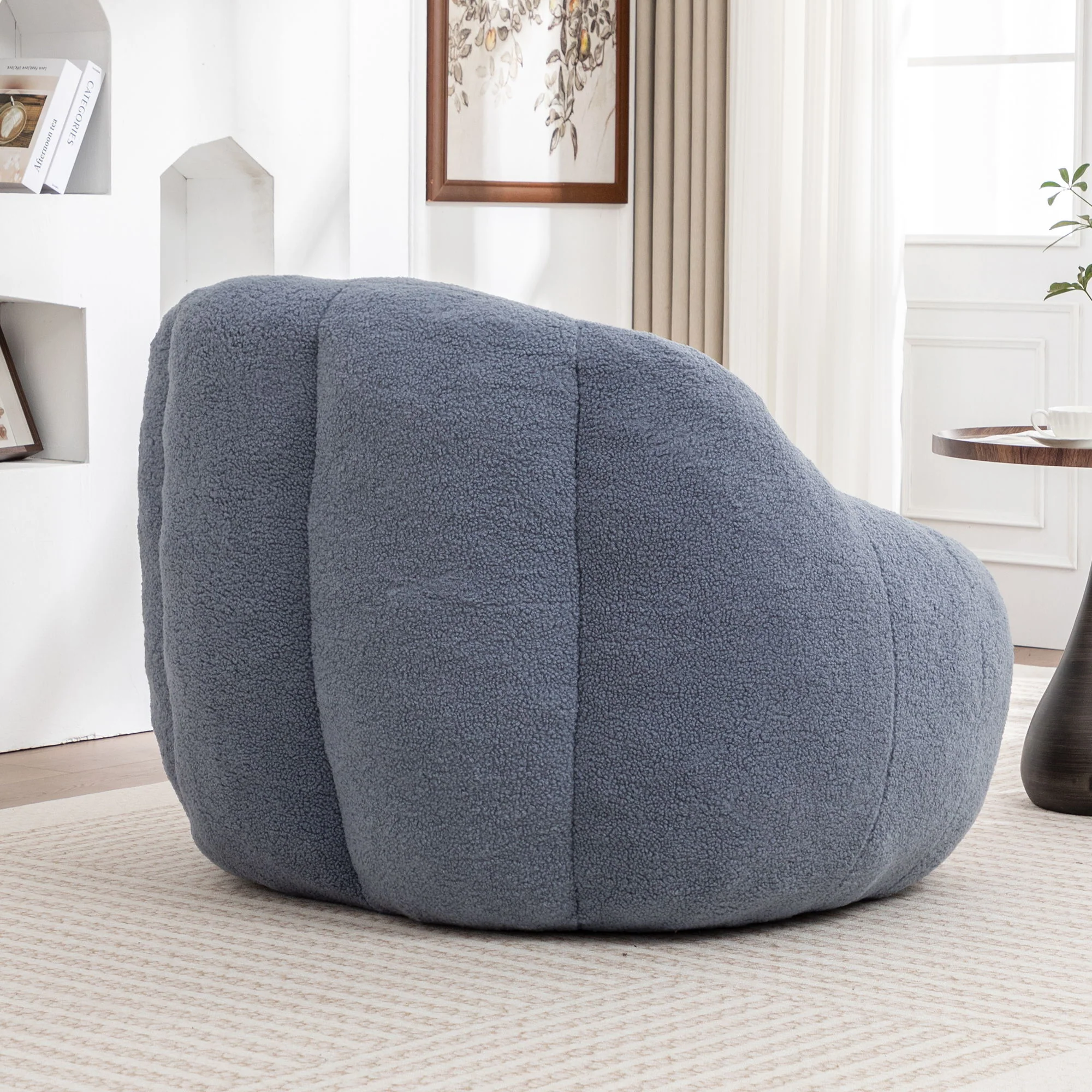 Comfy Bean Bag Chair With Memory Foam Filler, Tufted Soft - Image 43