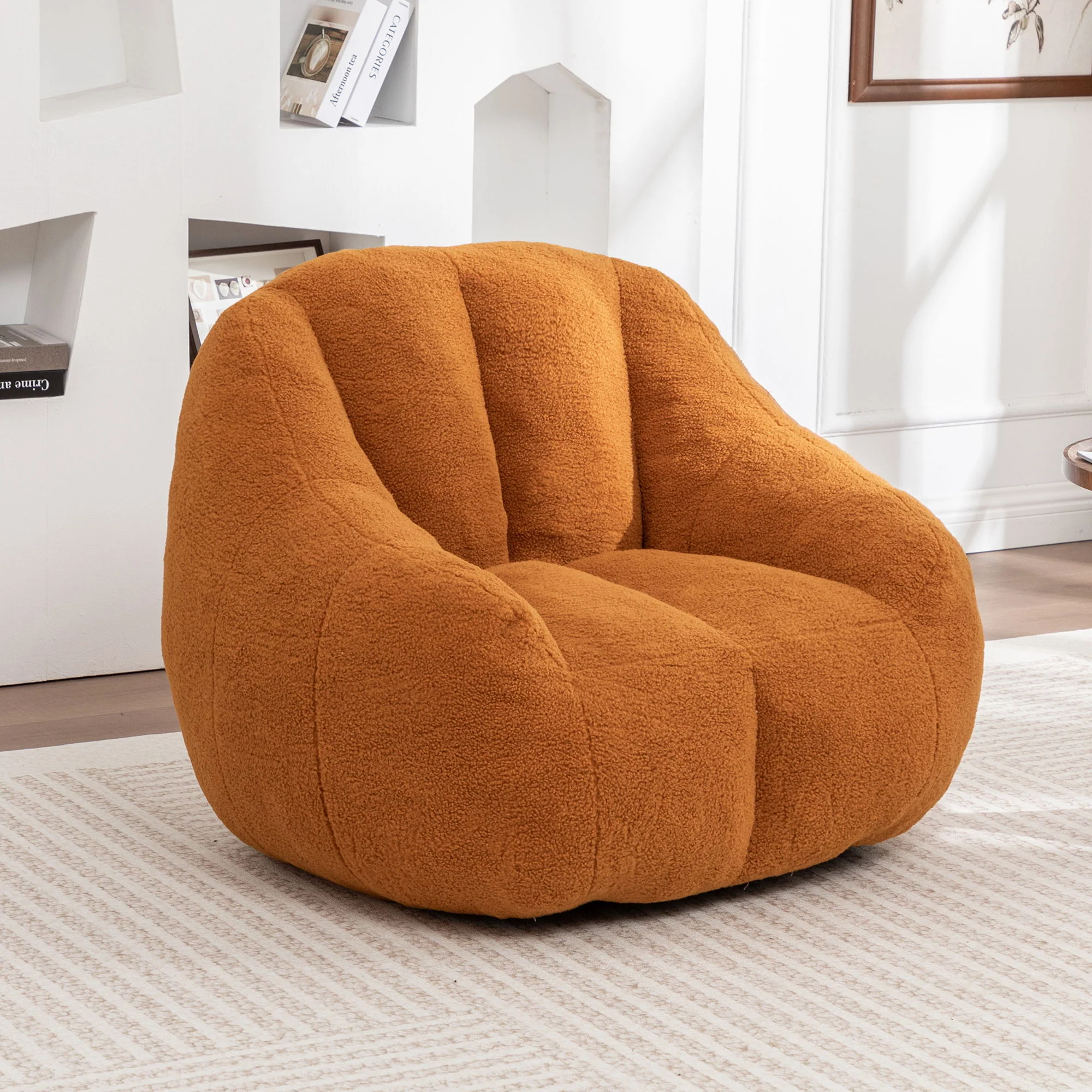 Comfy Bean Bag Chair With Memory Foam Filler, Tufted Soft - Image 57