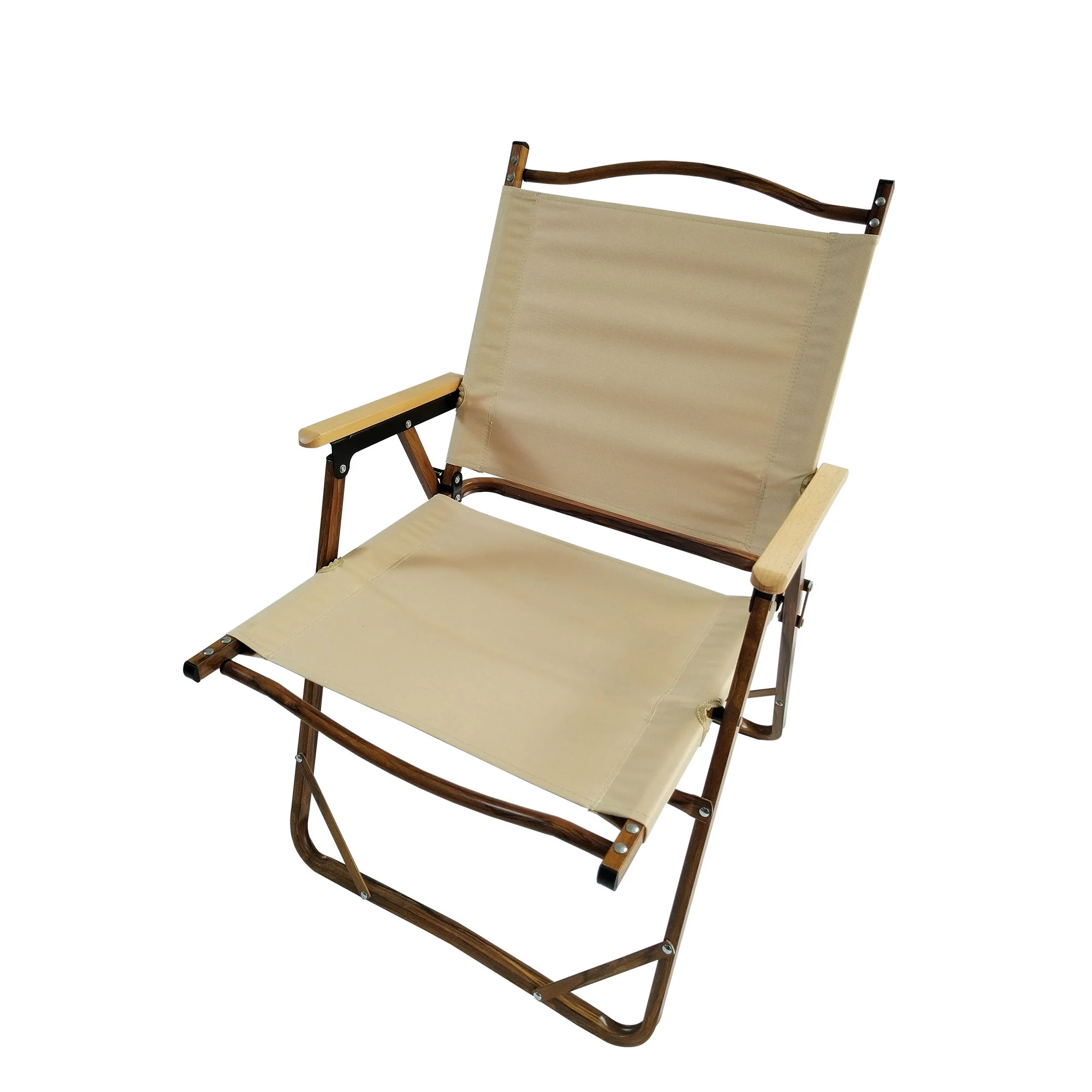 Comfy - Foldable And Portable Chair With Armrests, Indoor And Outdoor Universal (Set of 4) - Brown - Image 2