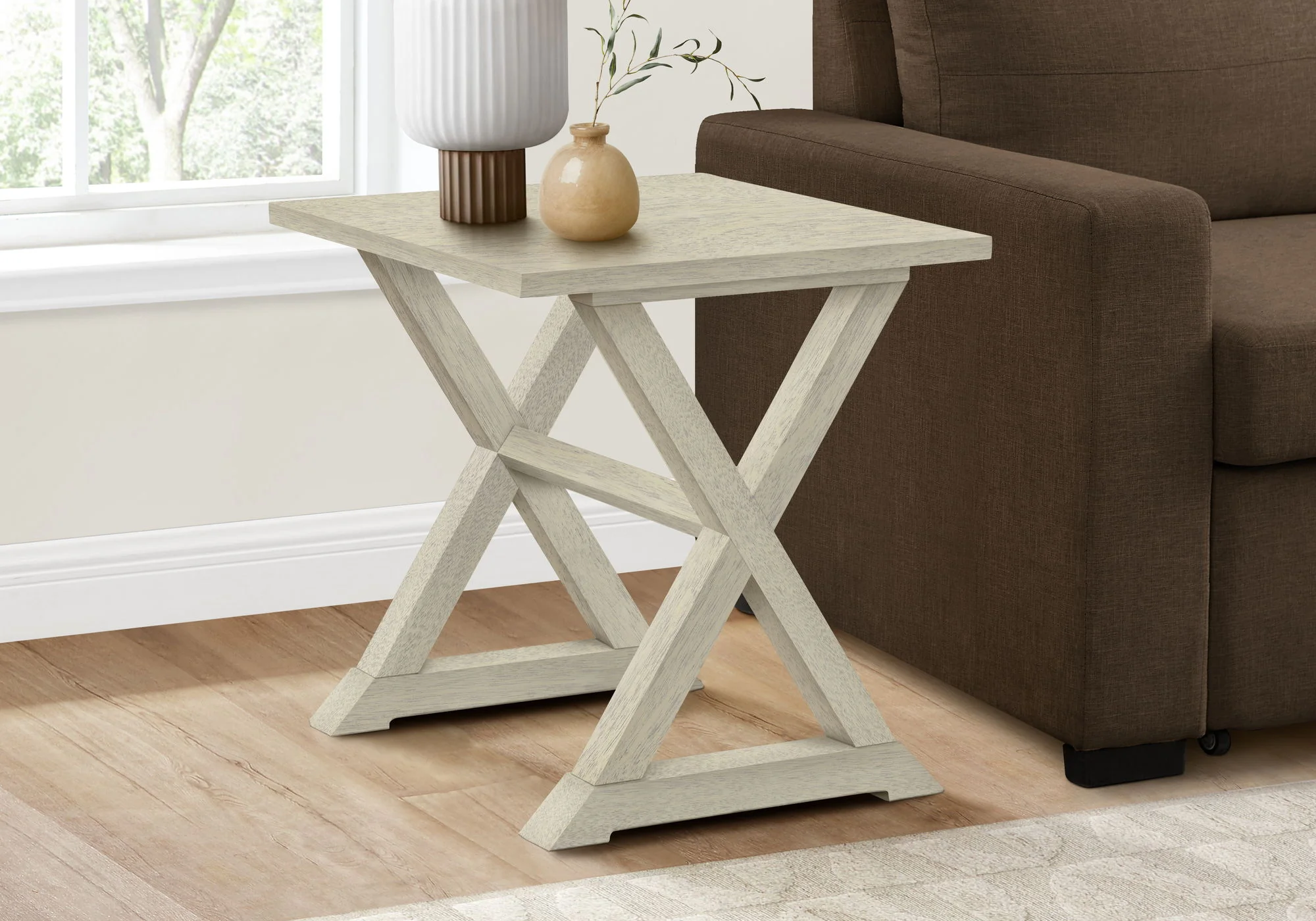Compact Accent End Table, Square, Transitional - Image 12
