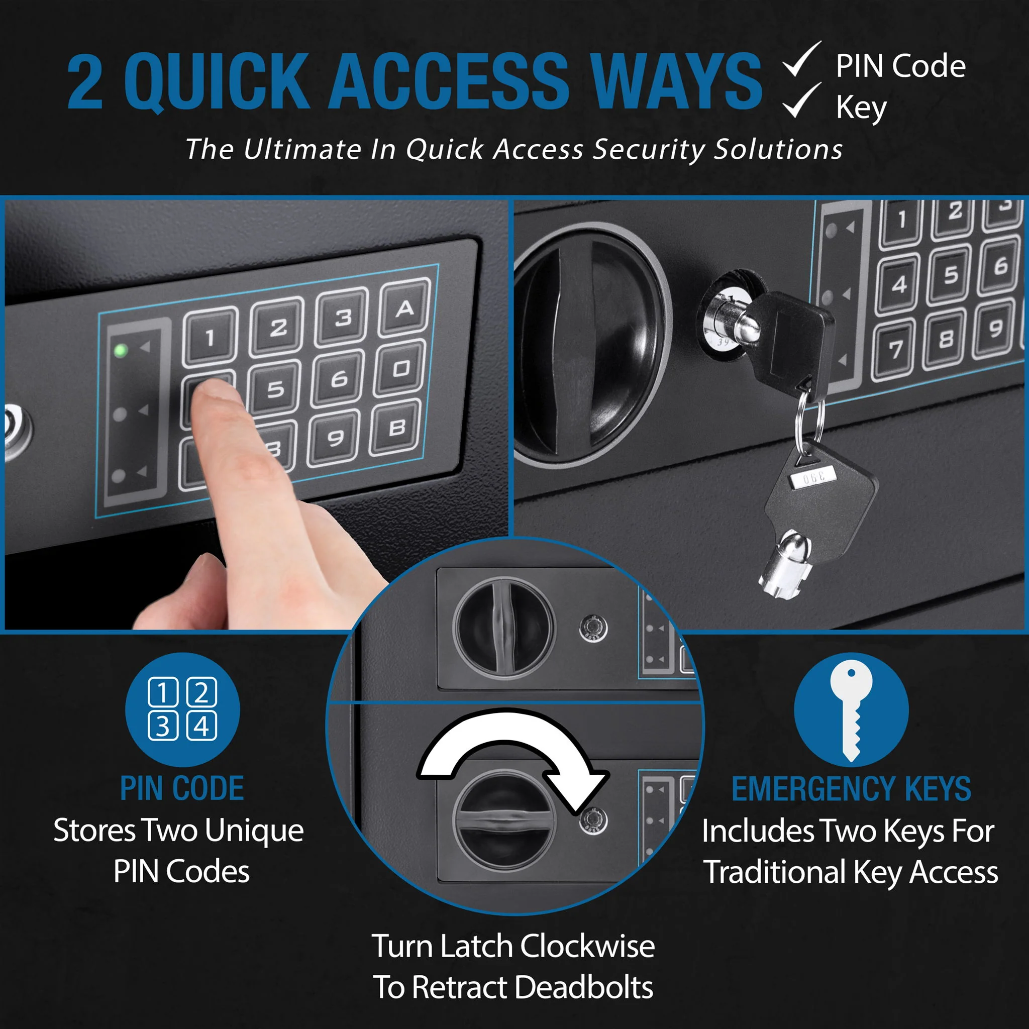 Compact Keypad Depository Safe - Black - Image 5