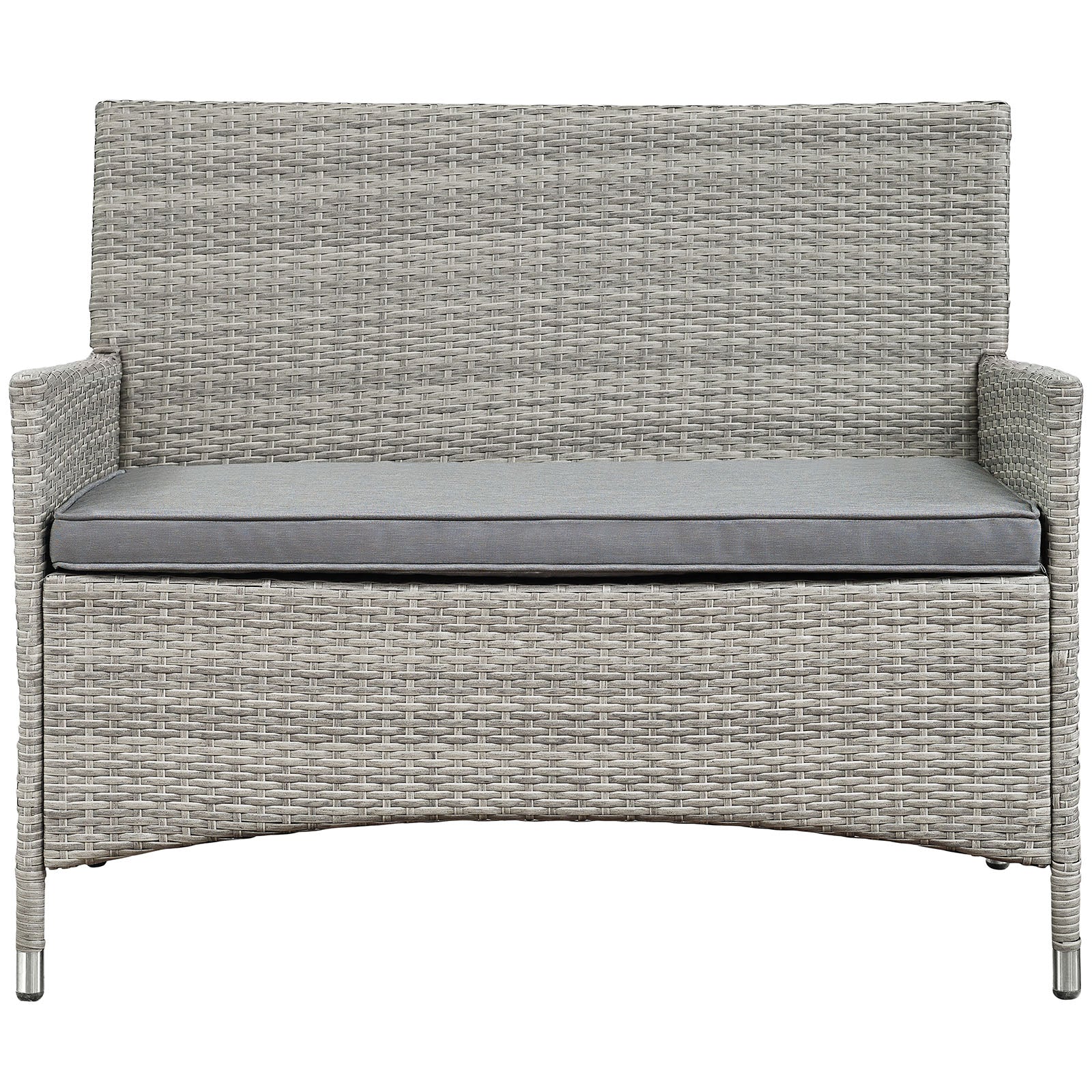 Complete 4-Piece Wicker Rattan Outdoor Patio Conversation Set for Garden, Deck and Backyard - Image 25
