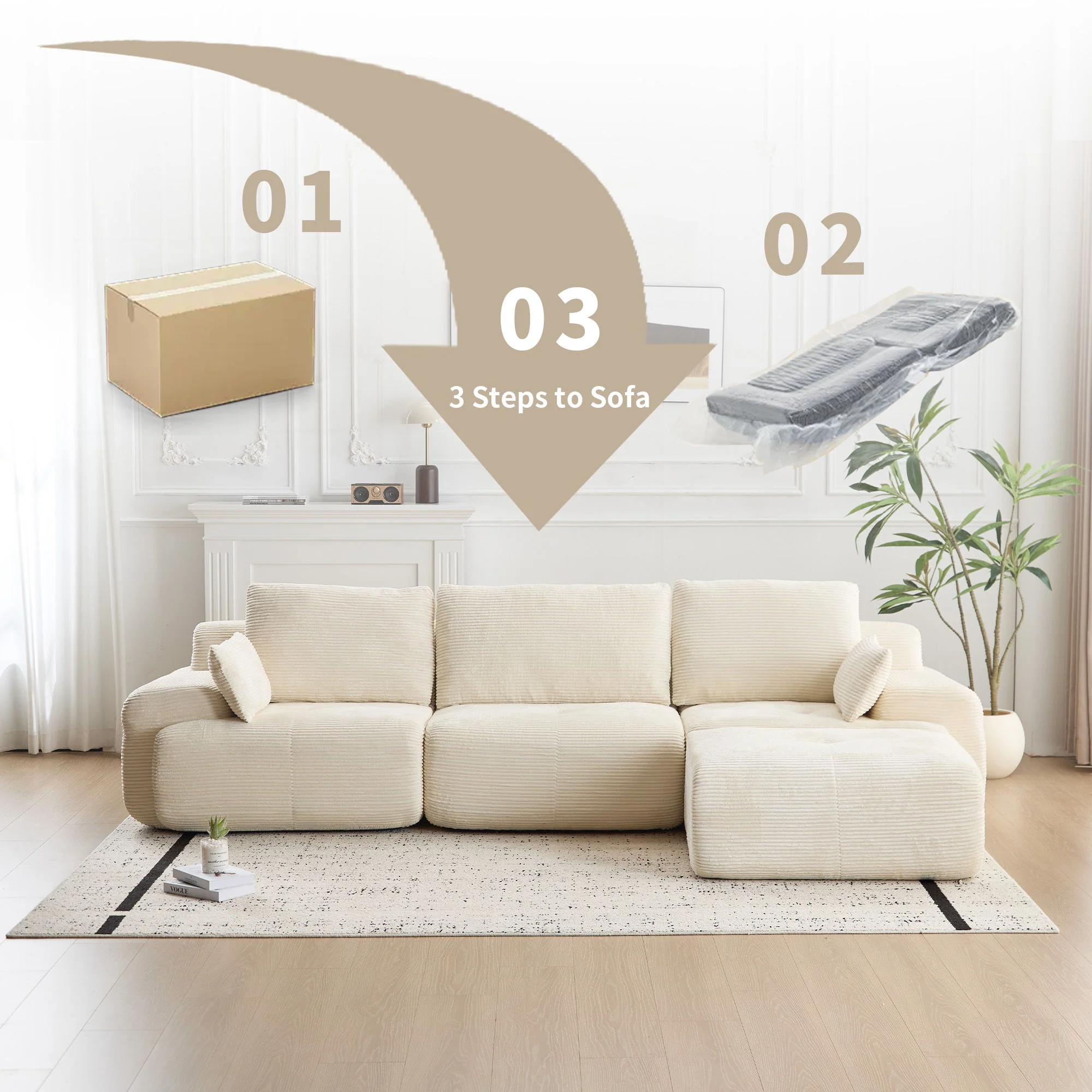 Compressed Sofa, Large Sectional Couches For Living Room - Image 30