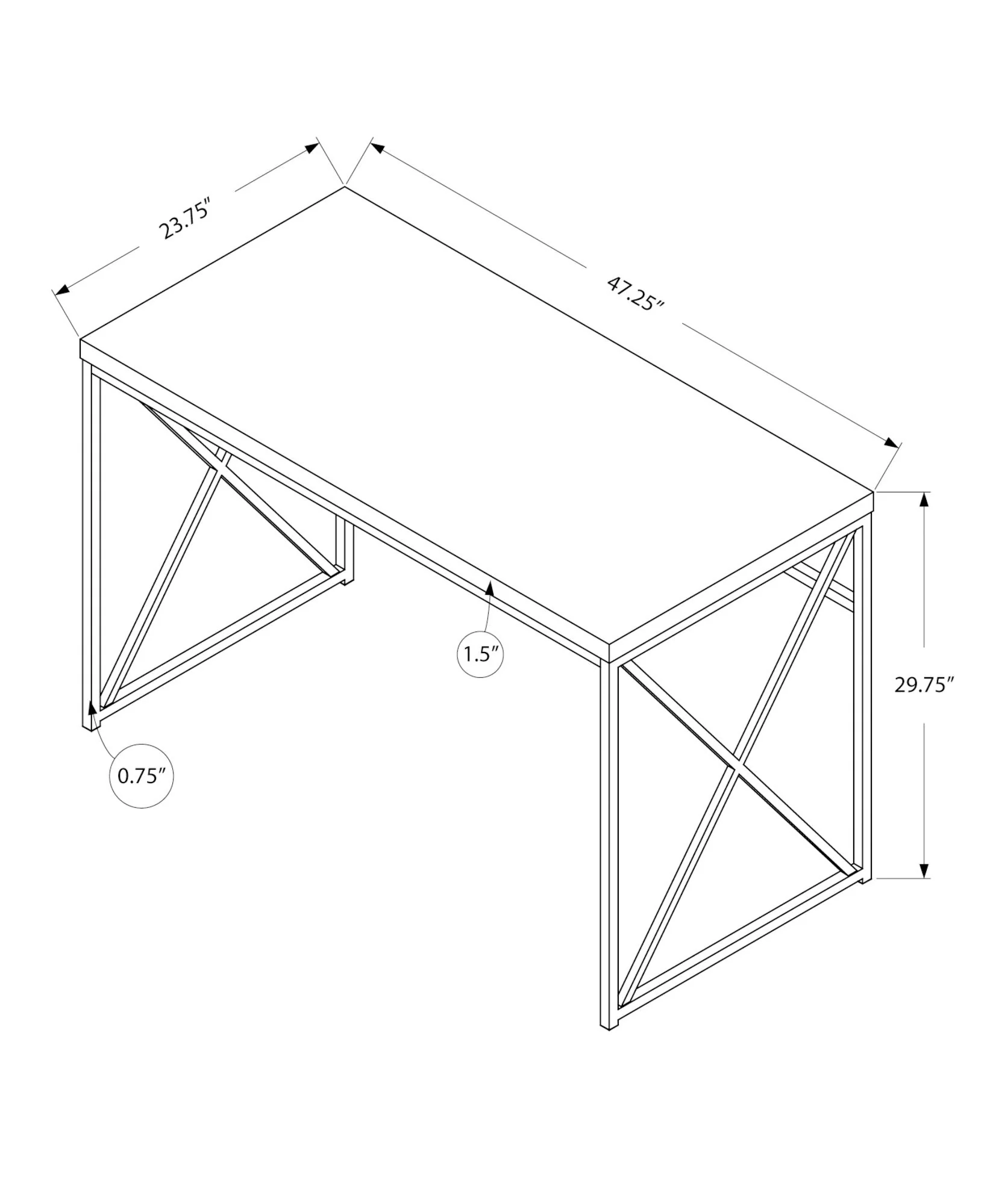 Computer Desk For Home Office, Laptop - Image 10